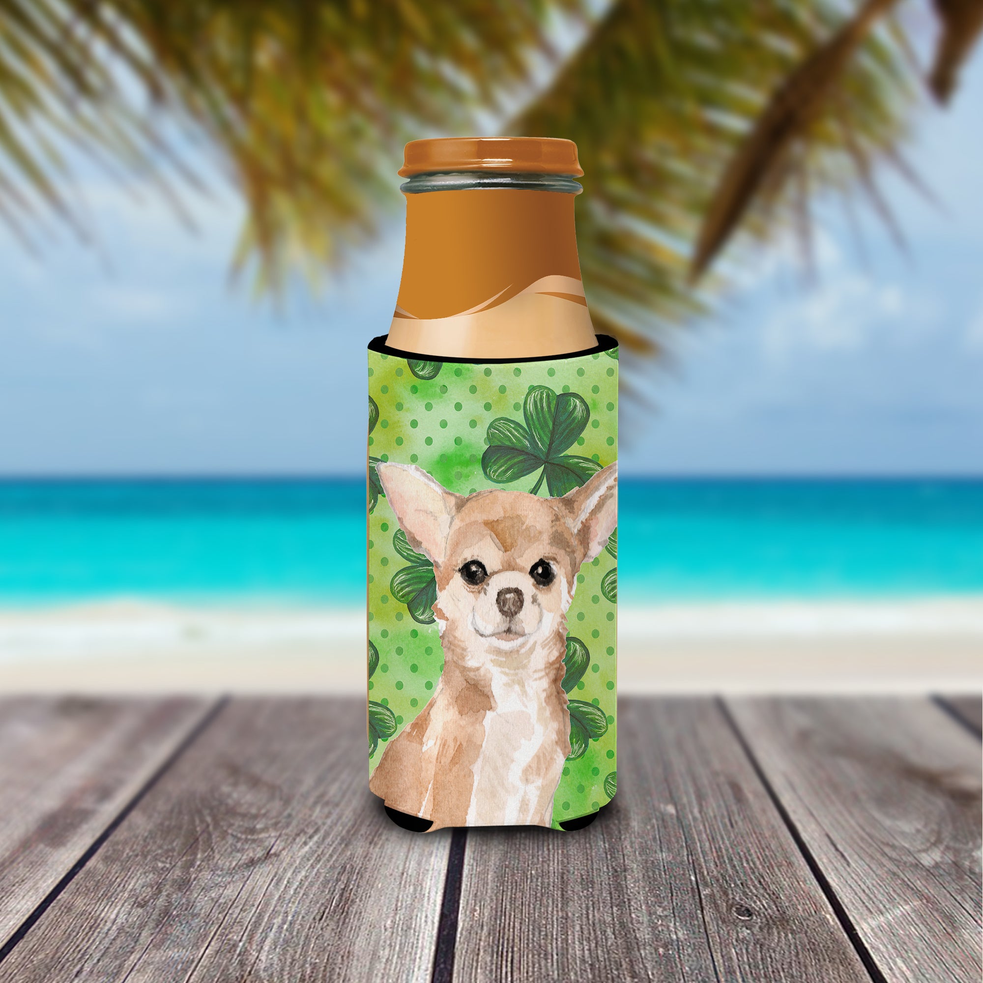 Chihuahua St. Patrick's  Ultra Hugger for slim cans BB9551MUK  the-store.com.
