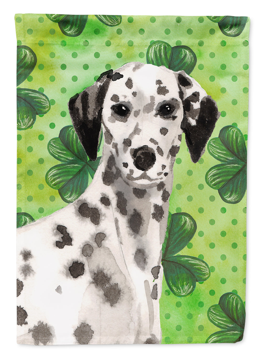 Dalmatian St. Patrick&#39;s Flag Canvas House Size BB9555CHF  the-store.com.