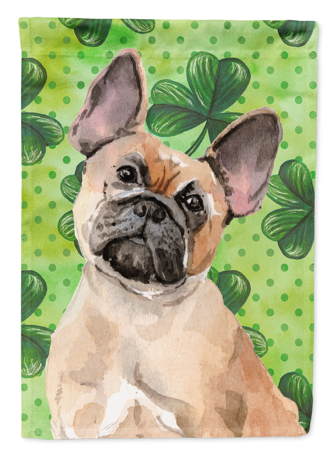 Fawn French Bulldog St. Patrick's Flag Canvas House Size BB9557CHF