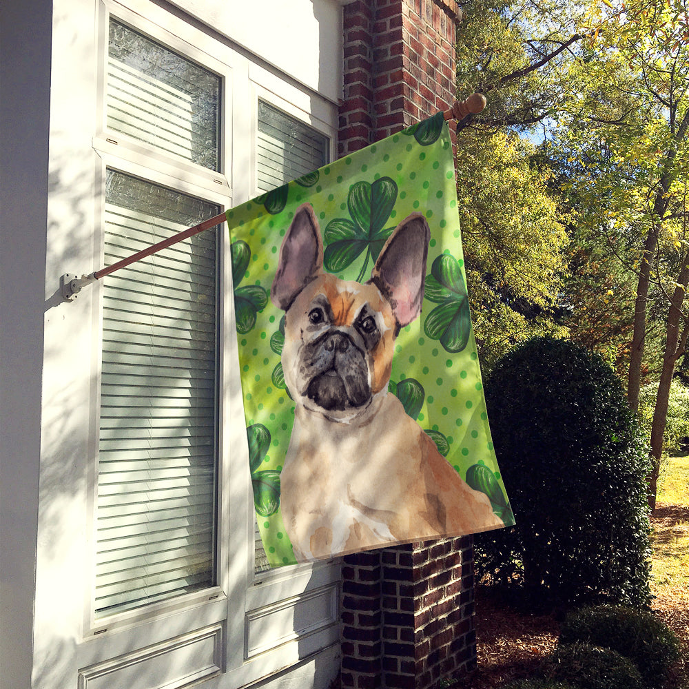 Fawn French Bulldog St. Patrick's Flag Canvas House Size BB9557CHF  the-store.com.