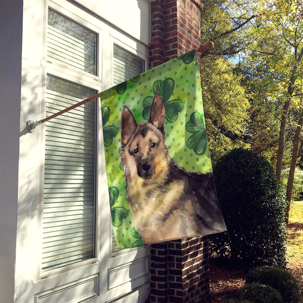 German Shepherd St. Patrick's Flag Canvas House Size BB9558CHF  the-store.com.