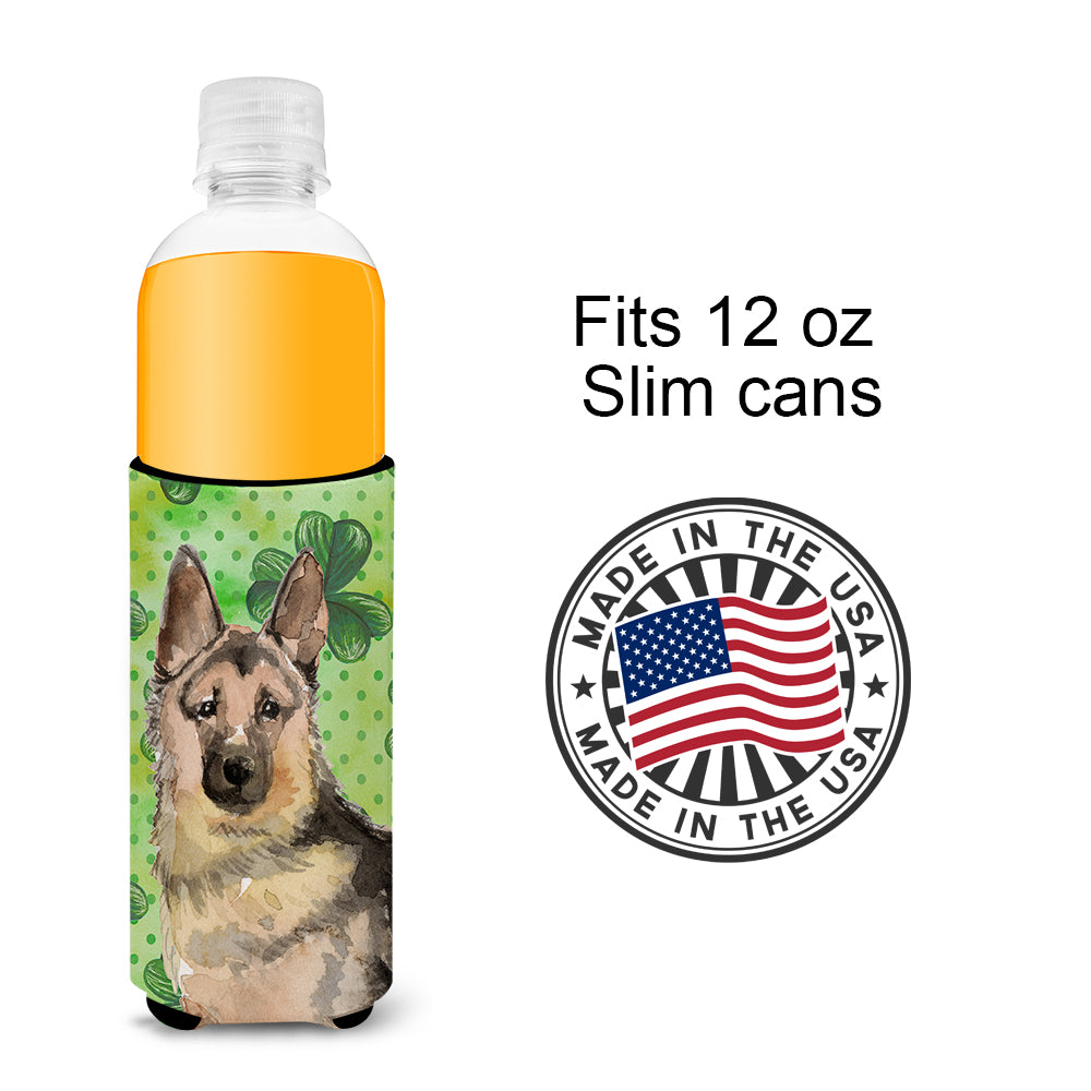 German Shepherd St. Patrick's  Ultra Hugger for slim cans  the-store.com.