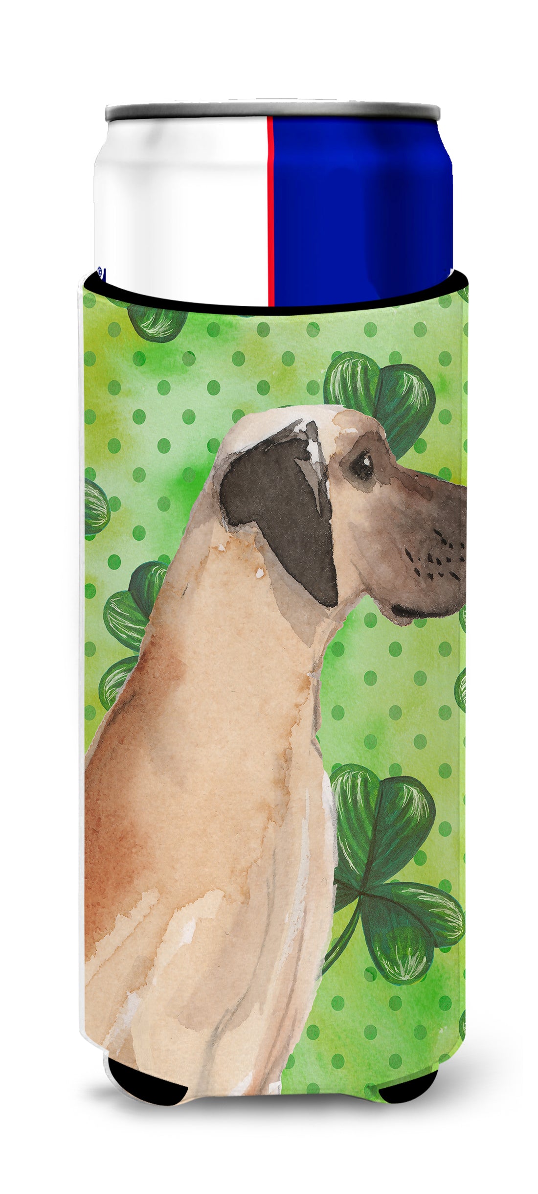 Fawn Natural Great Dane St. Patrick&#39;s  Ultra Hugger for slim cans BB9559MUK