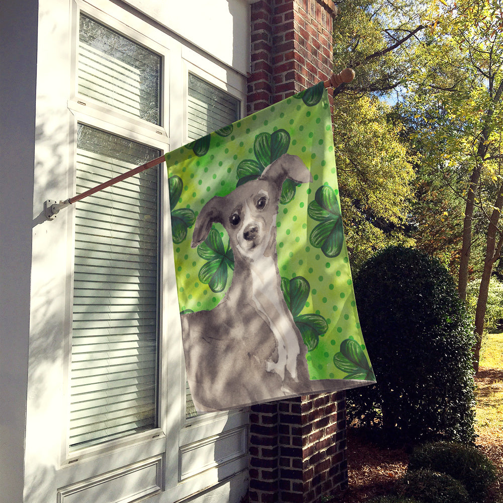 Italian Greyhound St. Patrick's Flag Canvas House Size BB9562CHF  the-store.com.