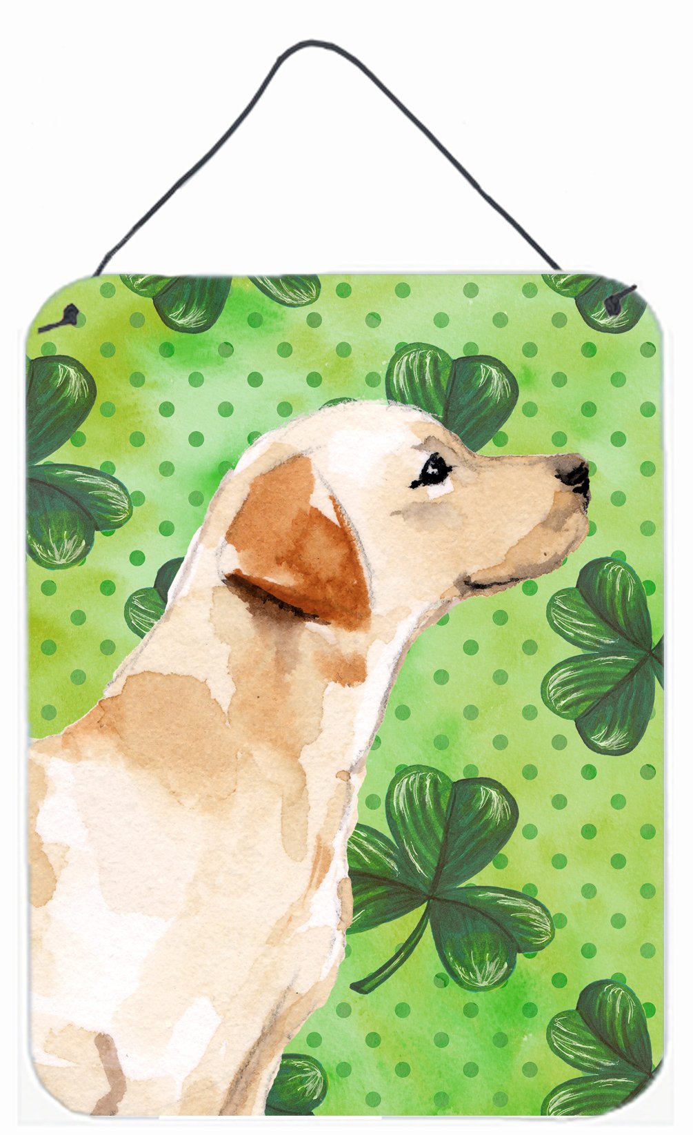 Yellow Labrador #2 St. Patrick's Wall or Door Hanging Prints BB9563DS1216 by Caroline's Treasures