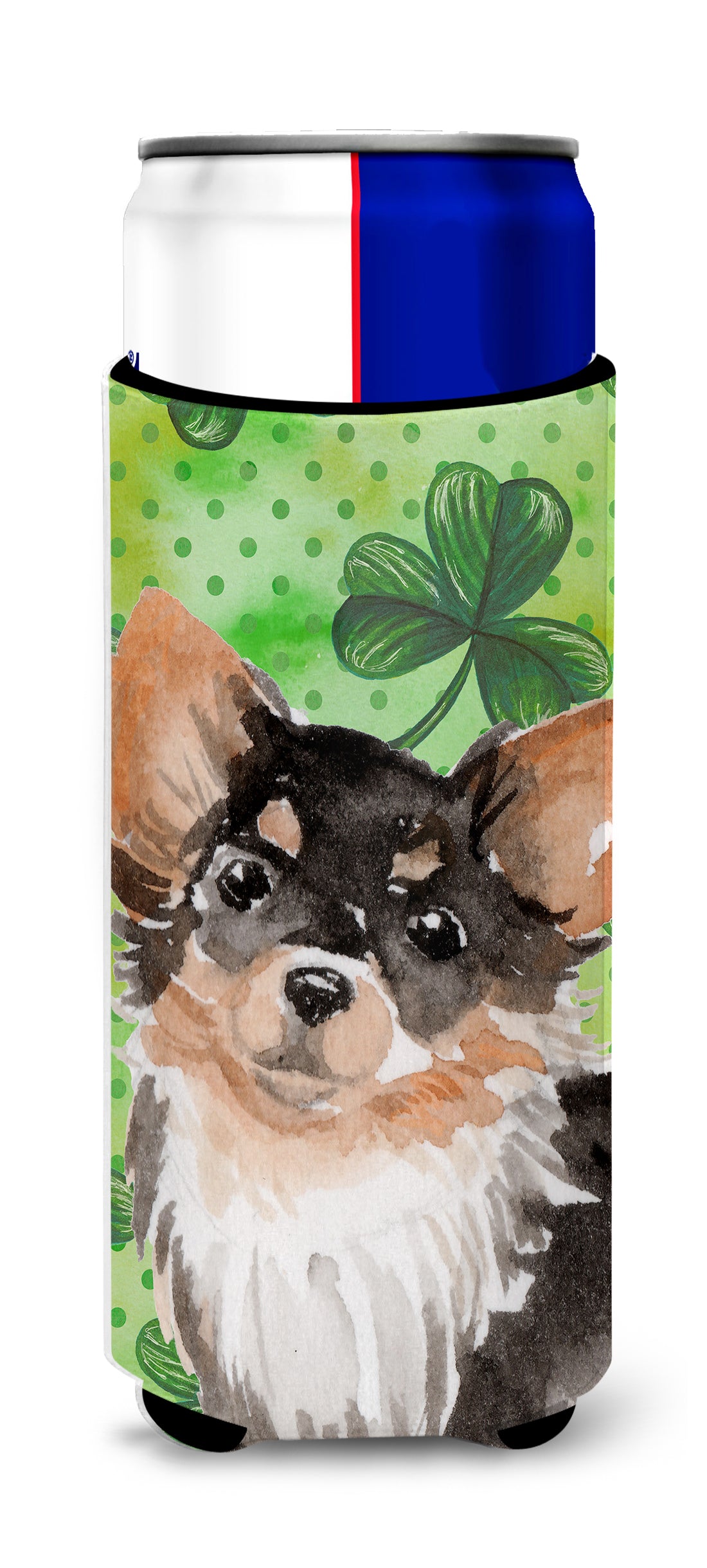 Long Haired Chihuahua St. Patrick&#39;s  Ultra Hugger for slim cans BB9564MUK