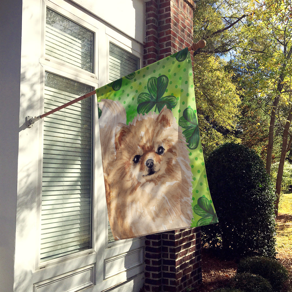 Pomeranian St. Patrick's Flag Canvas House Size BB9565CHF