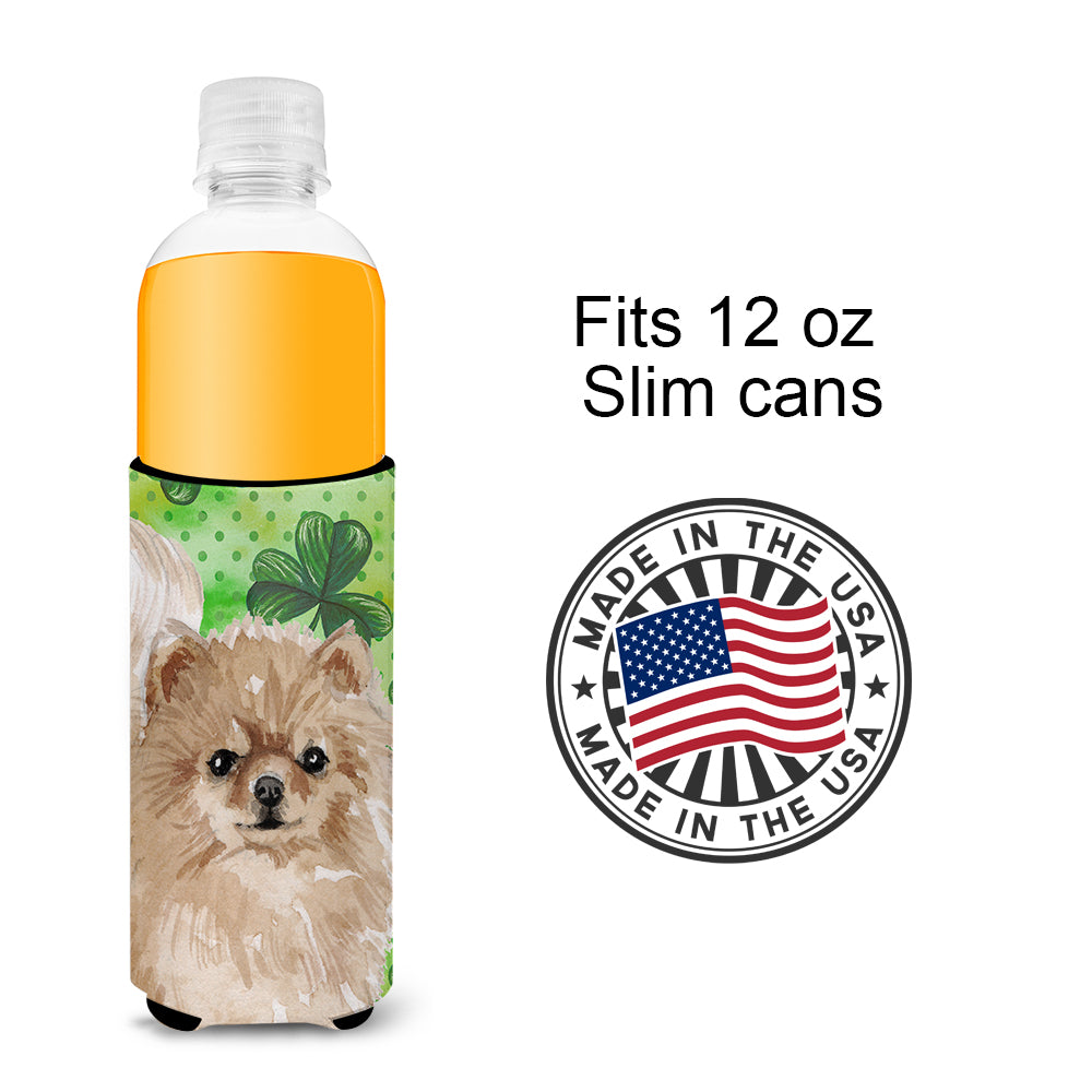 Pomeranian St. Patrick's  Ultra Hugger for slim cans BB9565MUK  the-store.com.