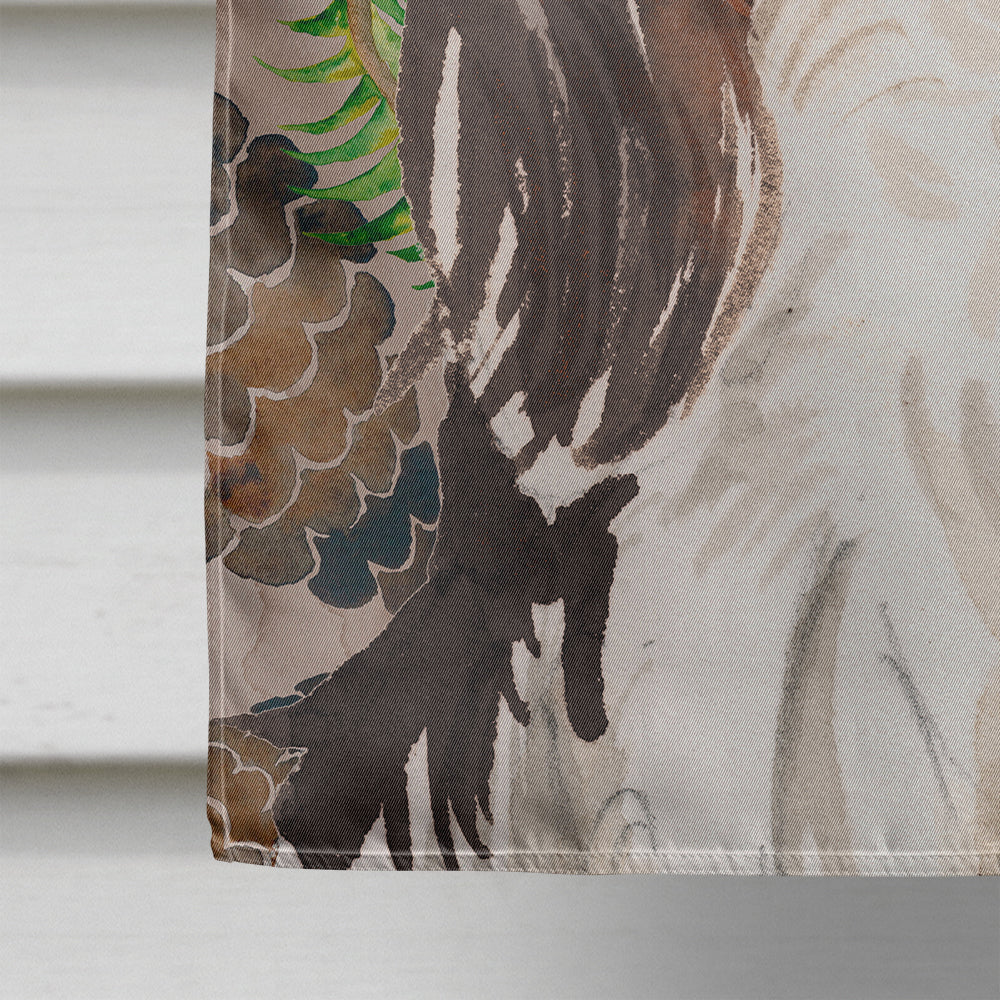 Tricolor Cavalier Spaniel Pine Cones Flag Canvas House Size BB9577CHF