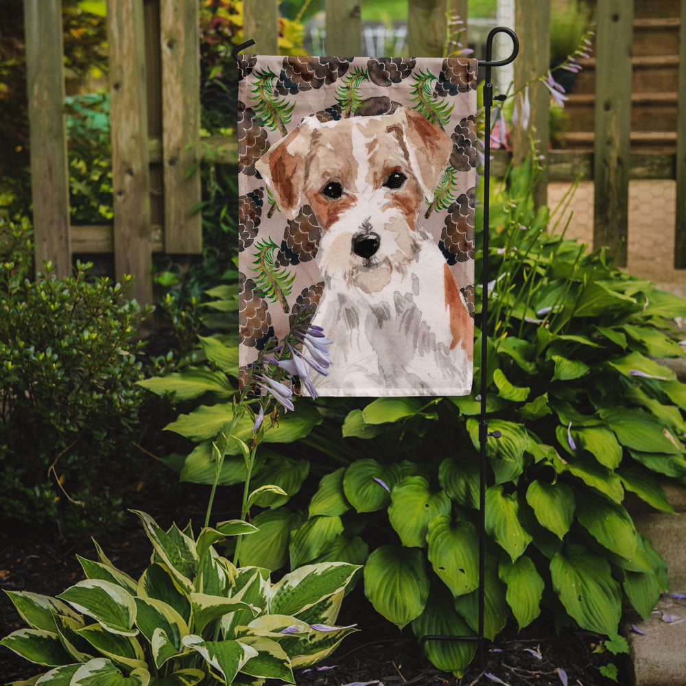 Wire Hair Jack Russell Pine Cones Flag Garden Size BB9578GF