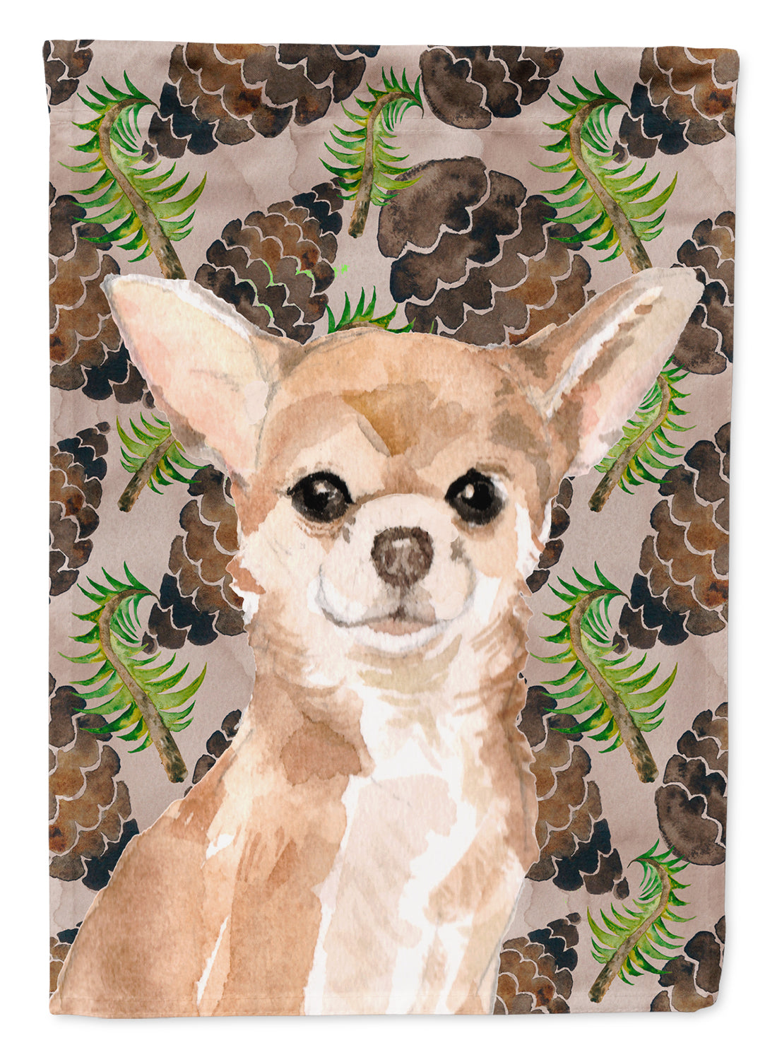 Chihuahua Pine Cones Flag Canvas House Size BB9586CHF