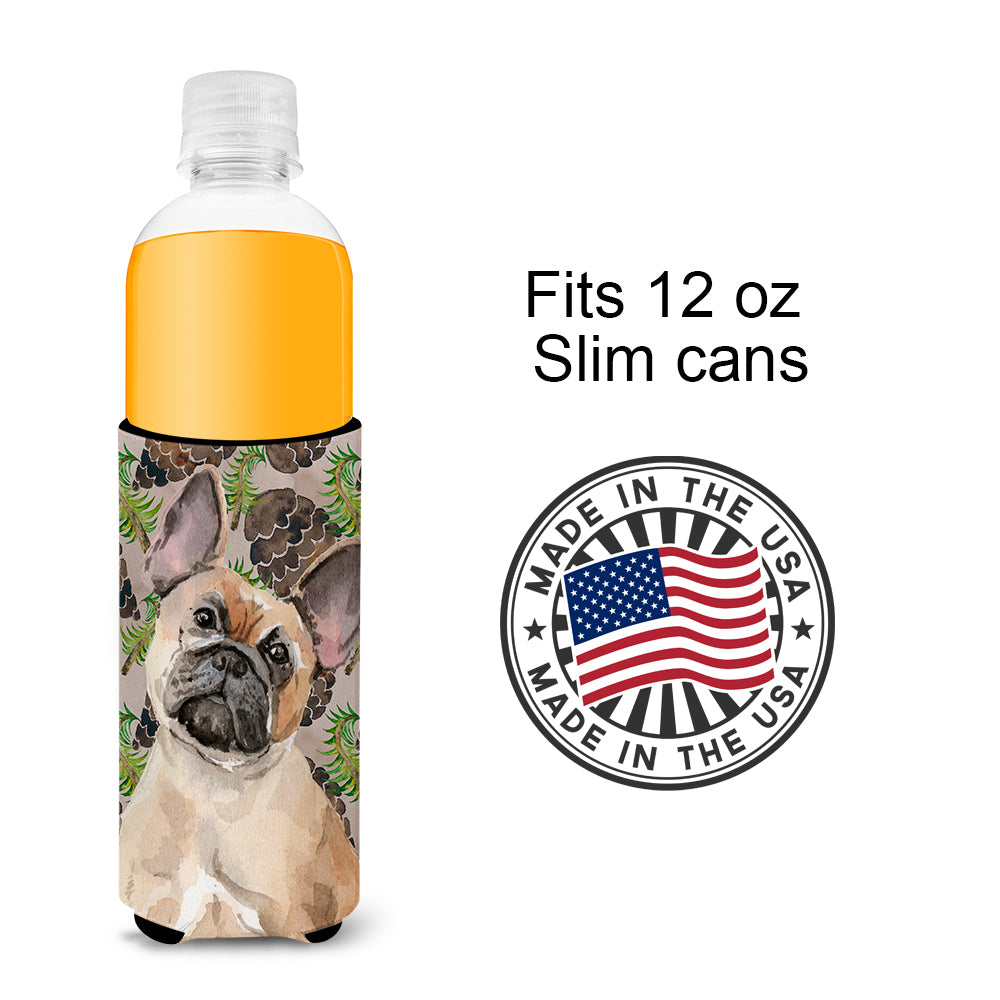 Fawn French Bulldog Pine Cones  Ultra Hugger for slim cans BB9592MUK