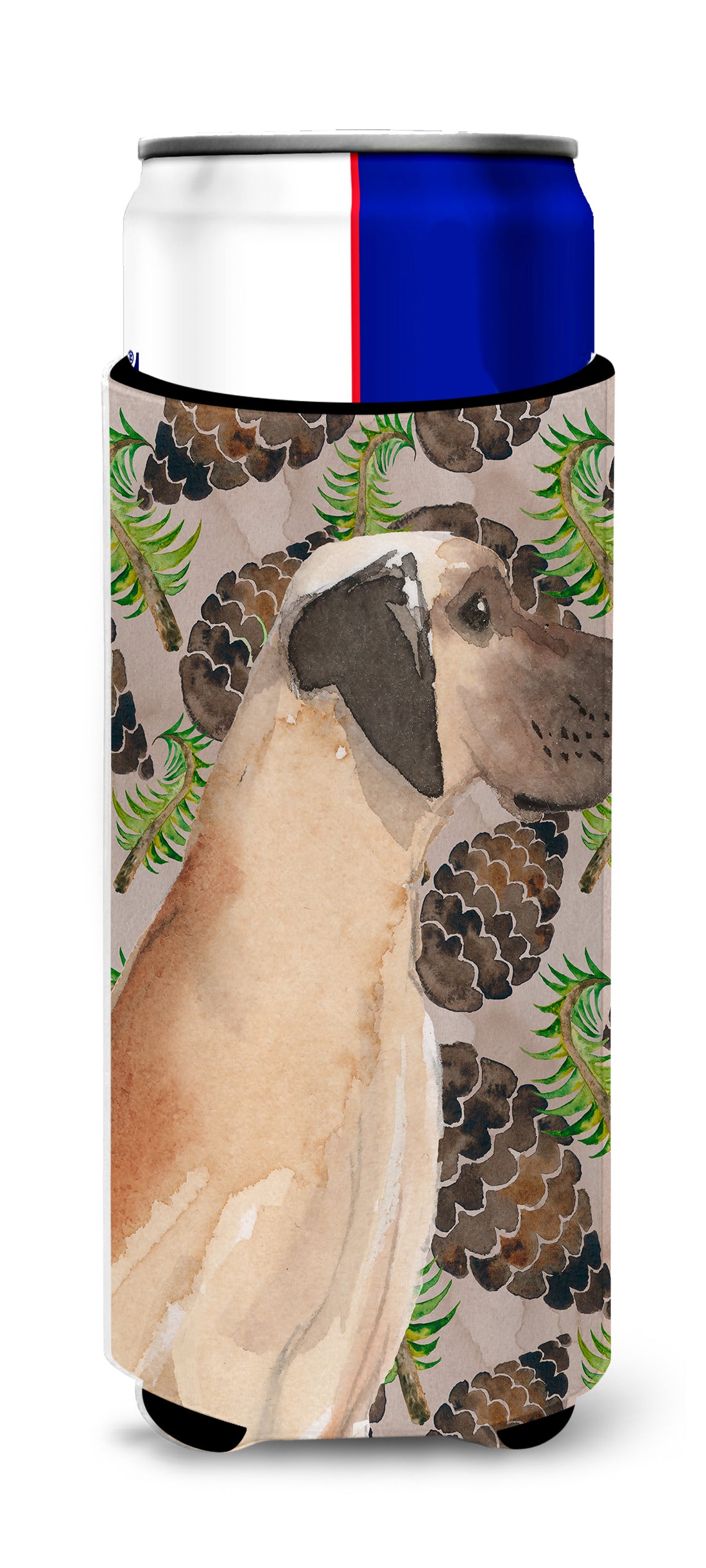 Fawn Natural Great Dane Pine Cones  Ultra Hugger for slim cans BB9594MUK  the-store.com.