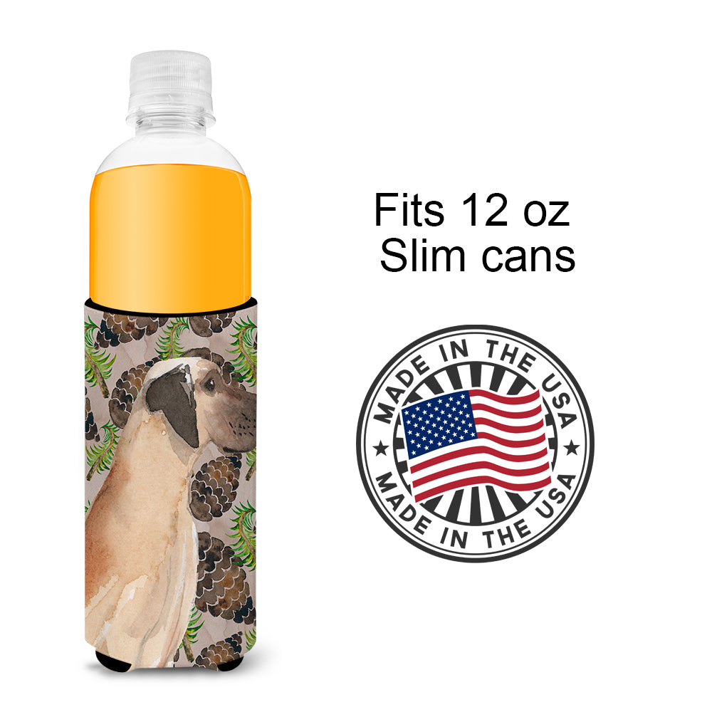 Fawn Natural Great Dane Pine Cones  Ultra Hugger for slim cans BB9594MUK  the-store.com.