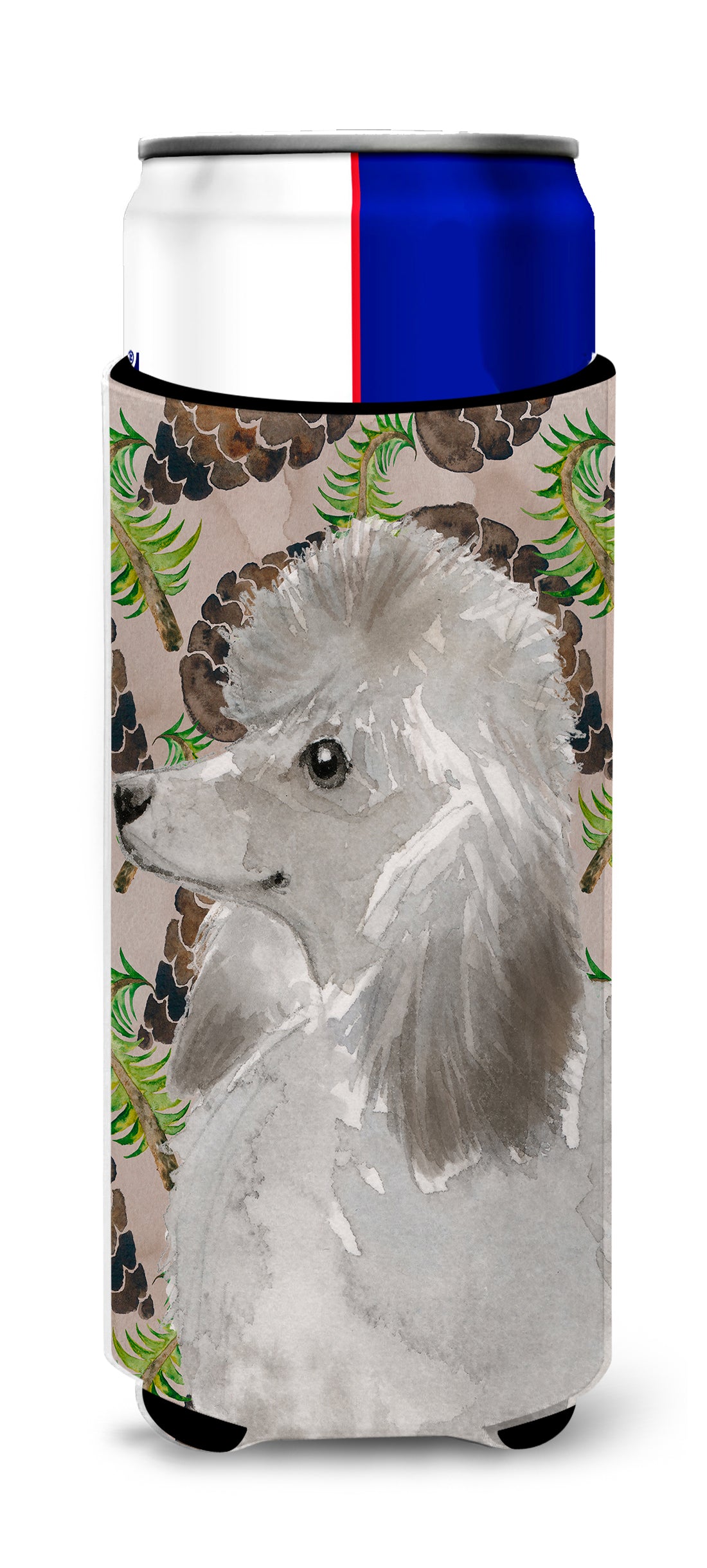 Grey Standard Poodle Pine Cones  Ultra Hugger for slim cans BB9595MUK  the-store.com.