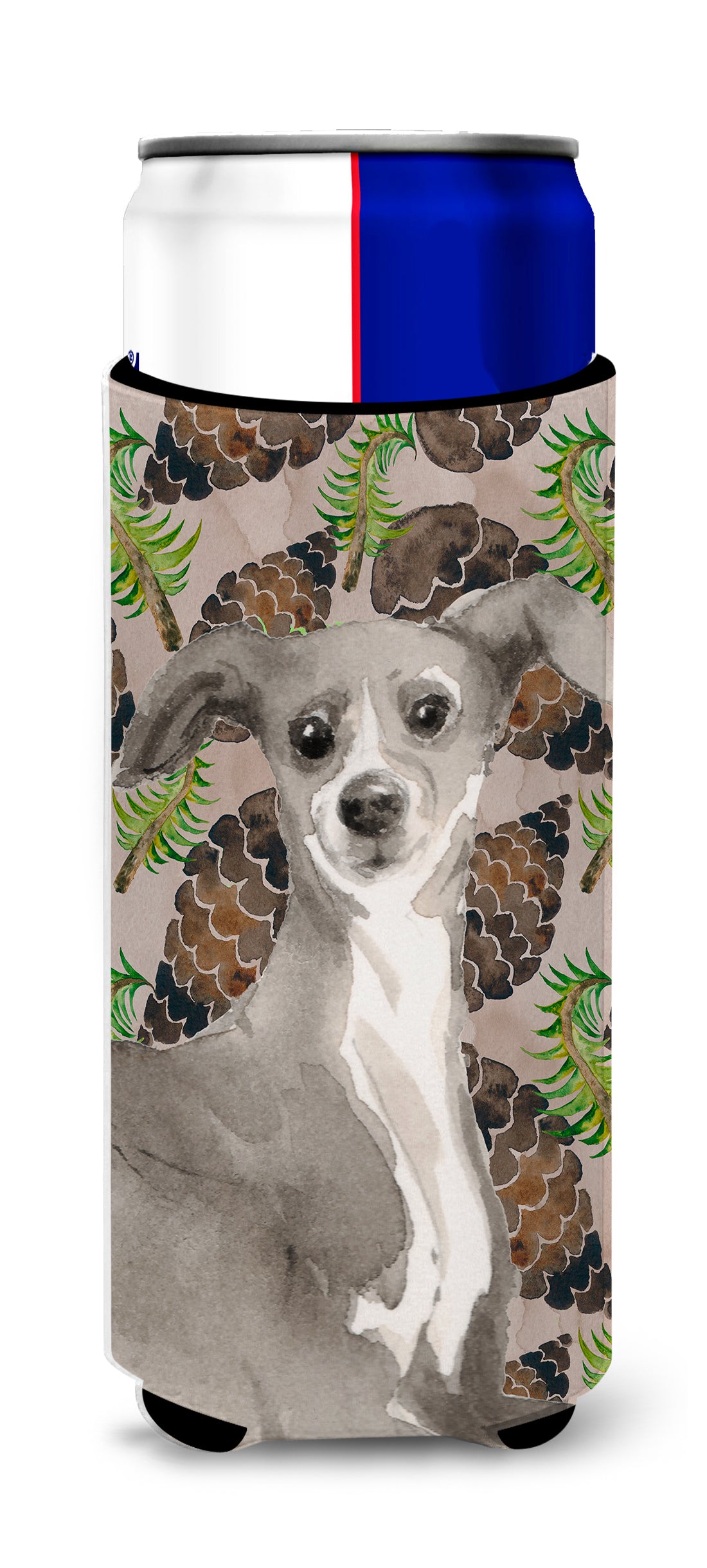 Italian Greyhound Pine Cones  Ultra Hugger for slim cans BB9597MUK