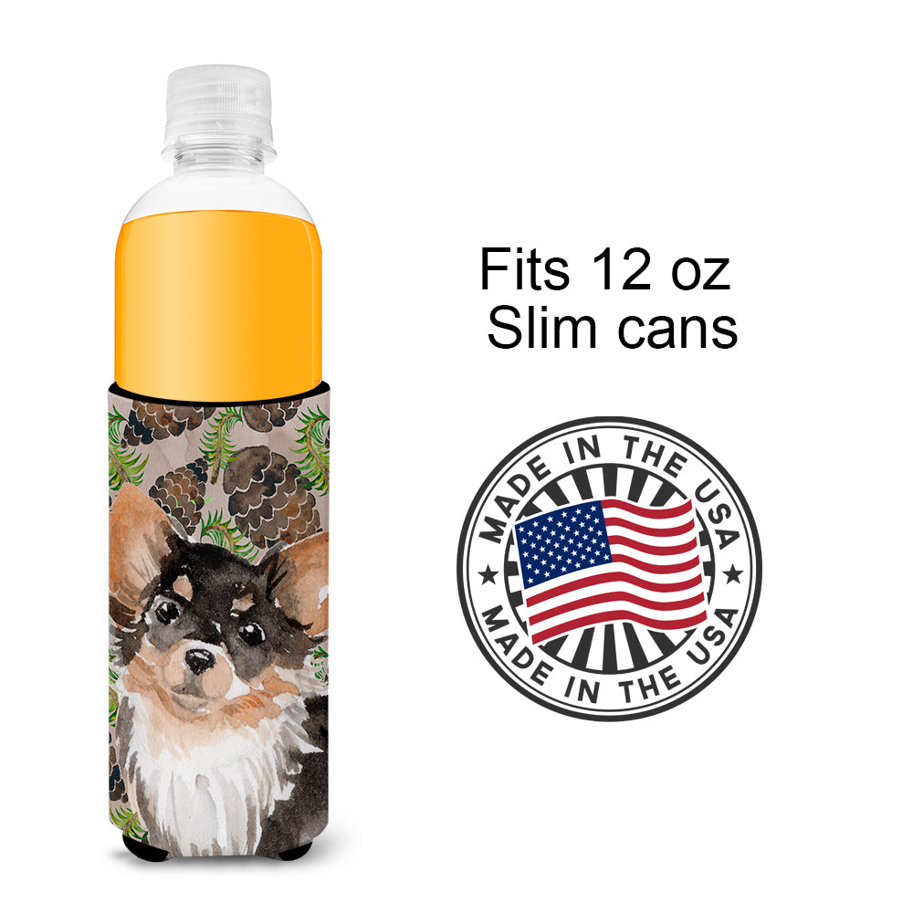 Long Haired Chihuahua Pine Cones  Ultra Hugger for slim cans BB9599MUK  the-store.com.