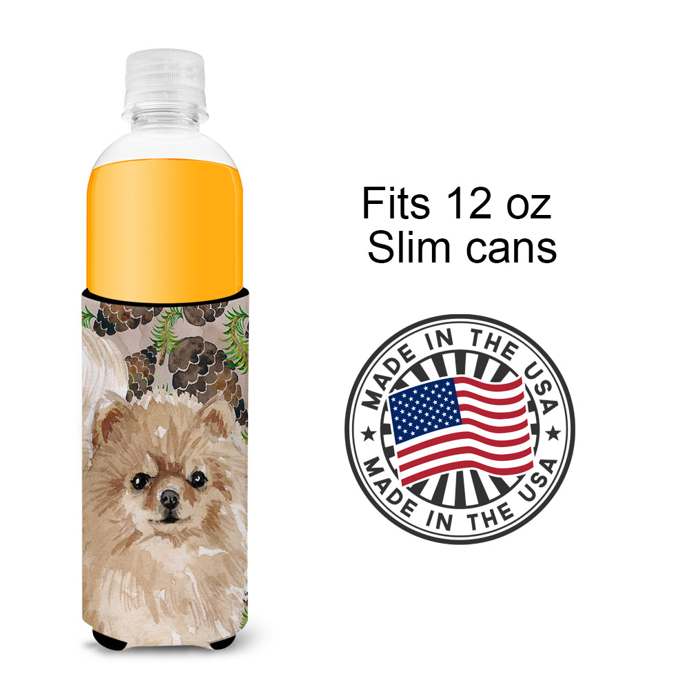 Pomeranian Pine Cones  Ultra Hugger for slim cans BB9600MUK  the-store.com.