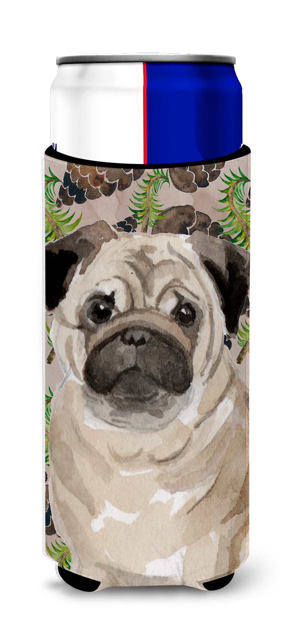Fawn Pug Pine Cones  Ultra Hugger for slim cans BB9601MUK  the-store.com.