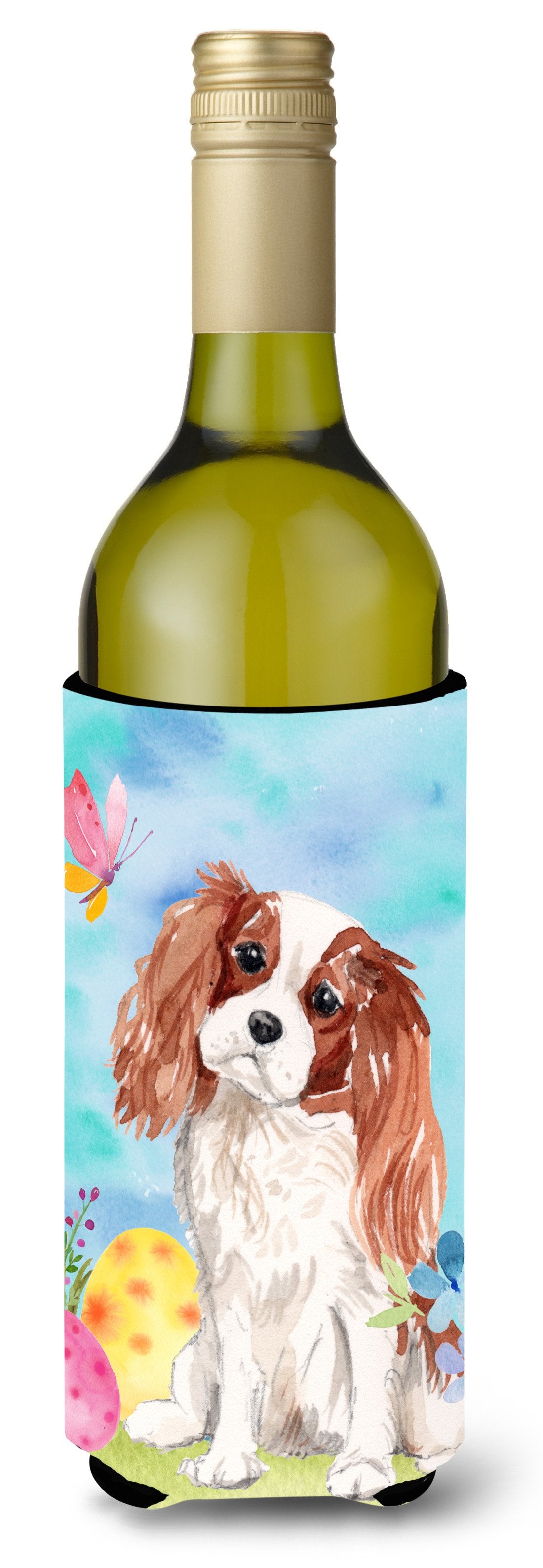 Blenheim Cavalier Spaniel Easter Wine Bottle Beverge Insulator Hugger BB9603LITERK by Caroline&#39;s Treasures