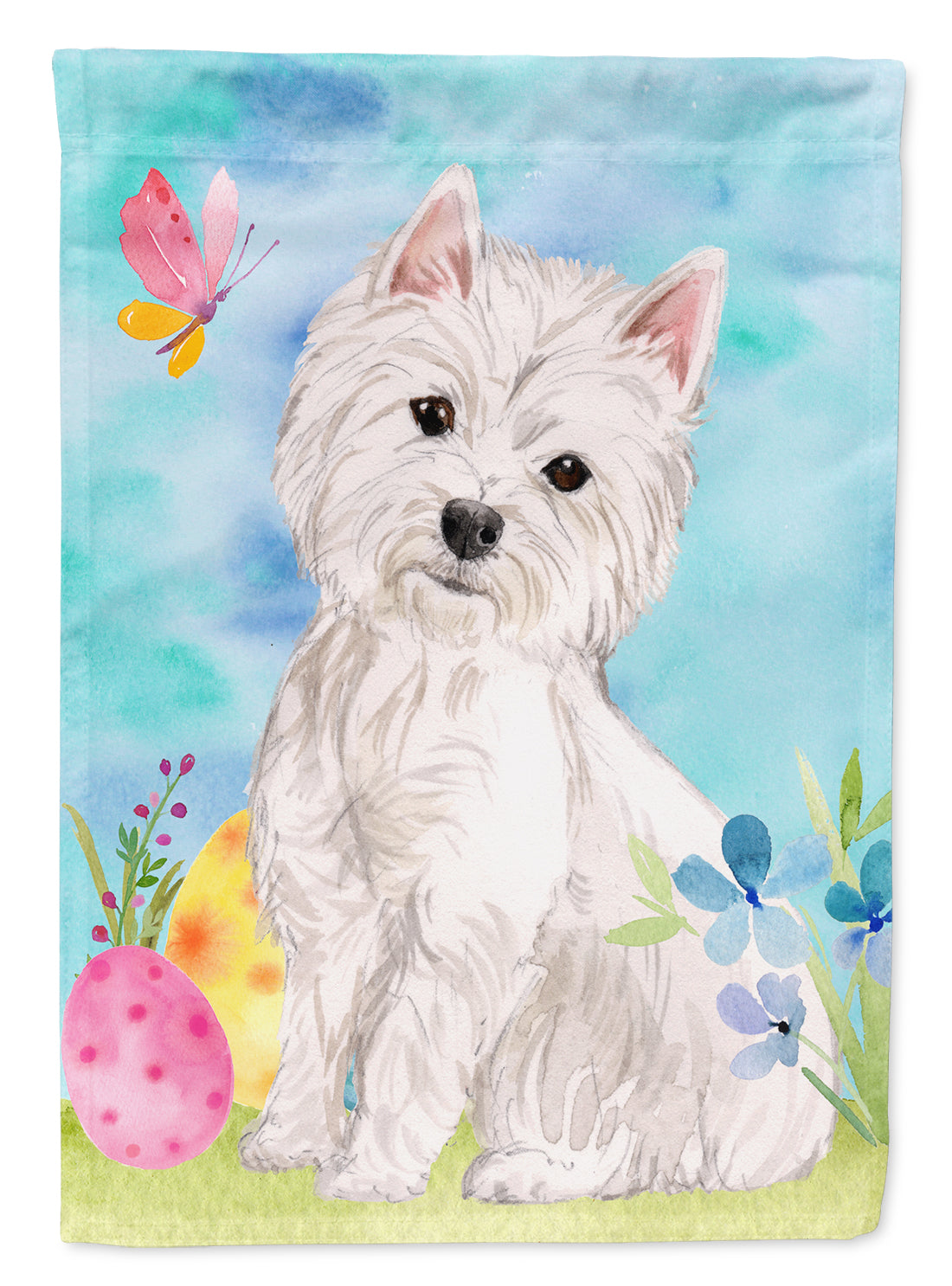 Westie Easter Flag Canvas House Size BB9604CHF  the-store.com.
