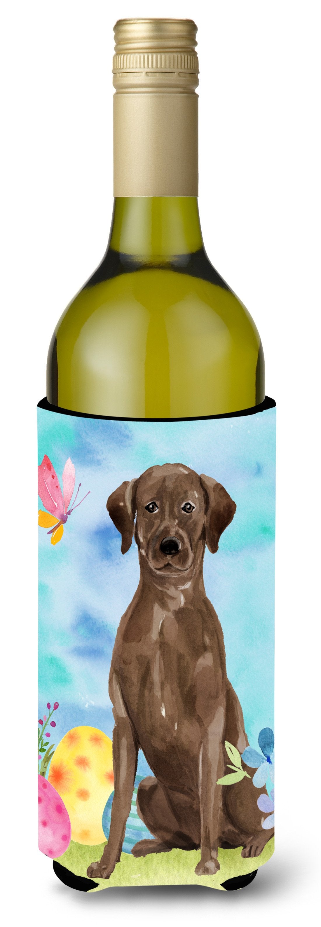 Chocolate Labrador Easter Wine Bottle Beverge Insulator Hugger BB9610LITERK by Caroline&#39;s Treasures