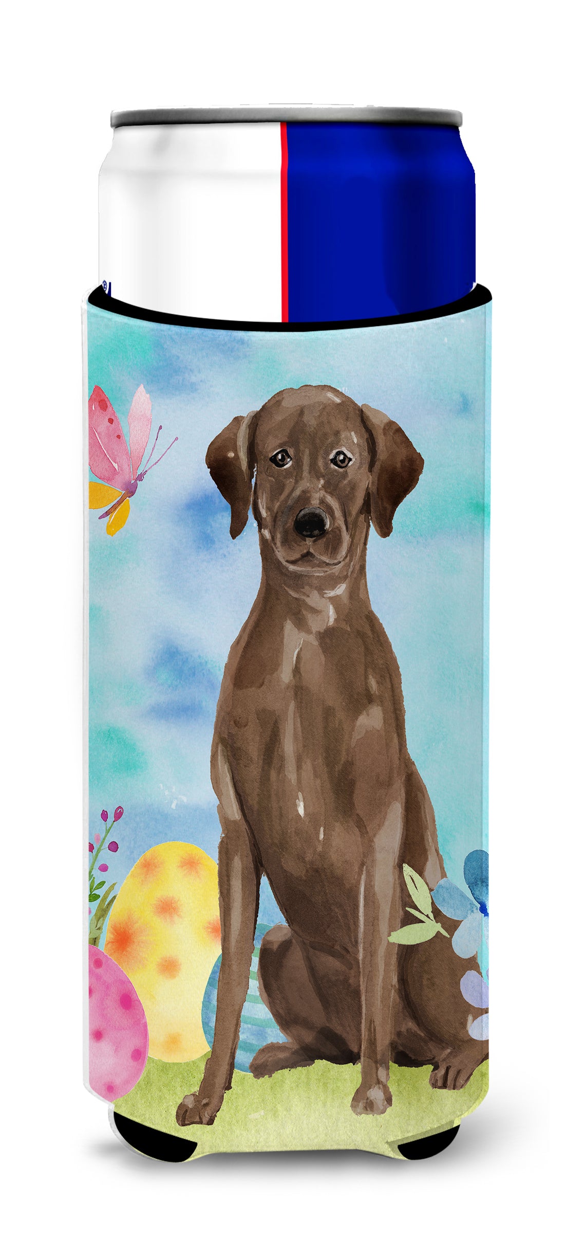 Chocolate Labrador Easter  Ultra Hugger for slim cans BB9610MUK