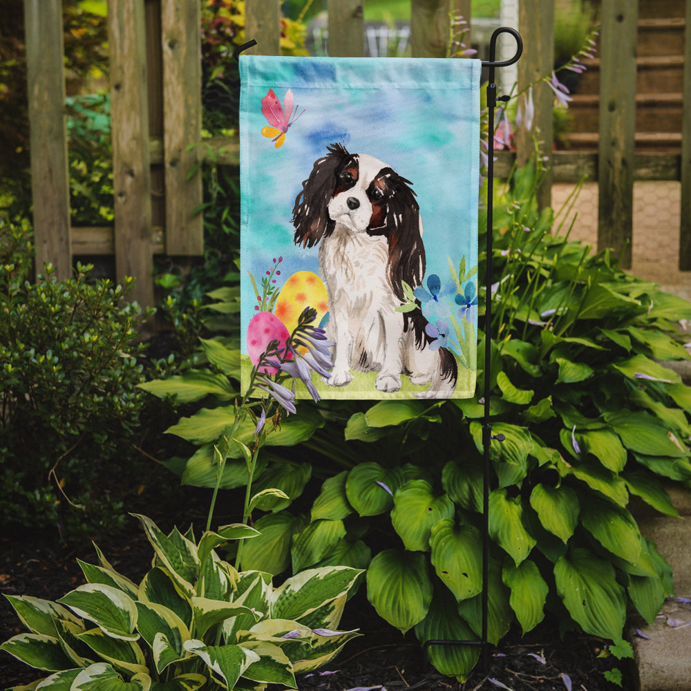 Caroline's Treasures Tricolor Cavalier Spaniel Easter Garden Flag - Outdoor Decorative Yard Flag BB9612GF