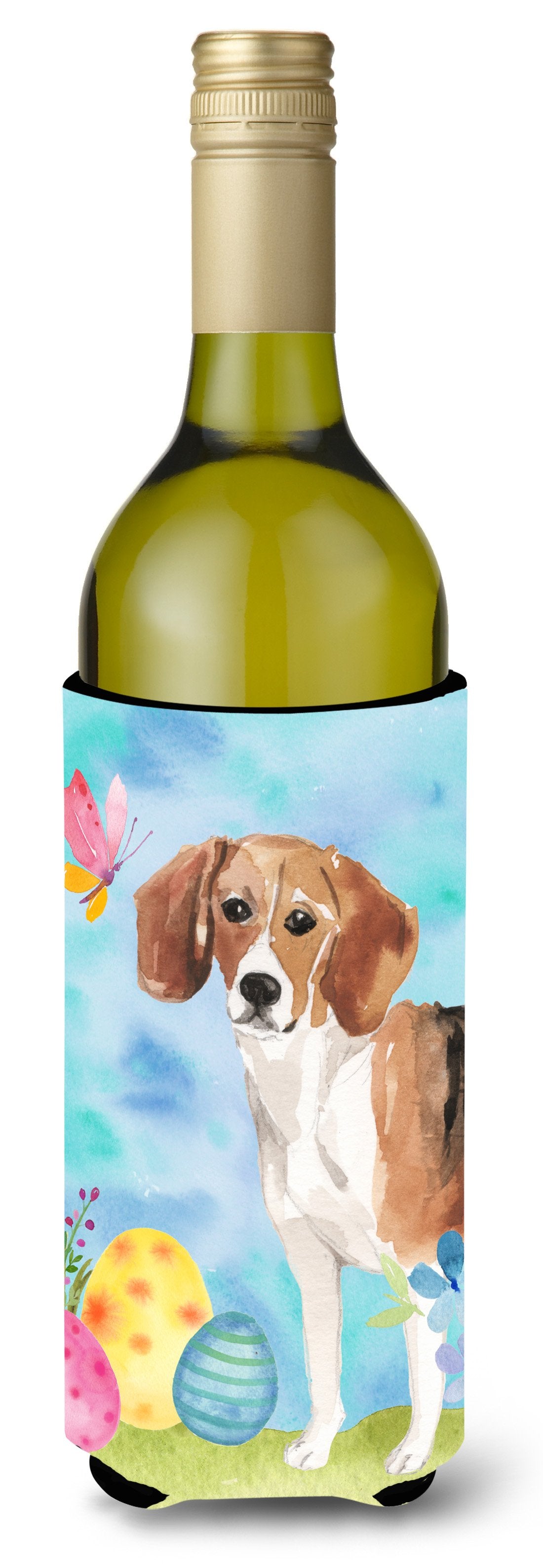 Beagle Easter Wine Bottle Beverge Insulator Hugger by Caroline&#39;s Treasures