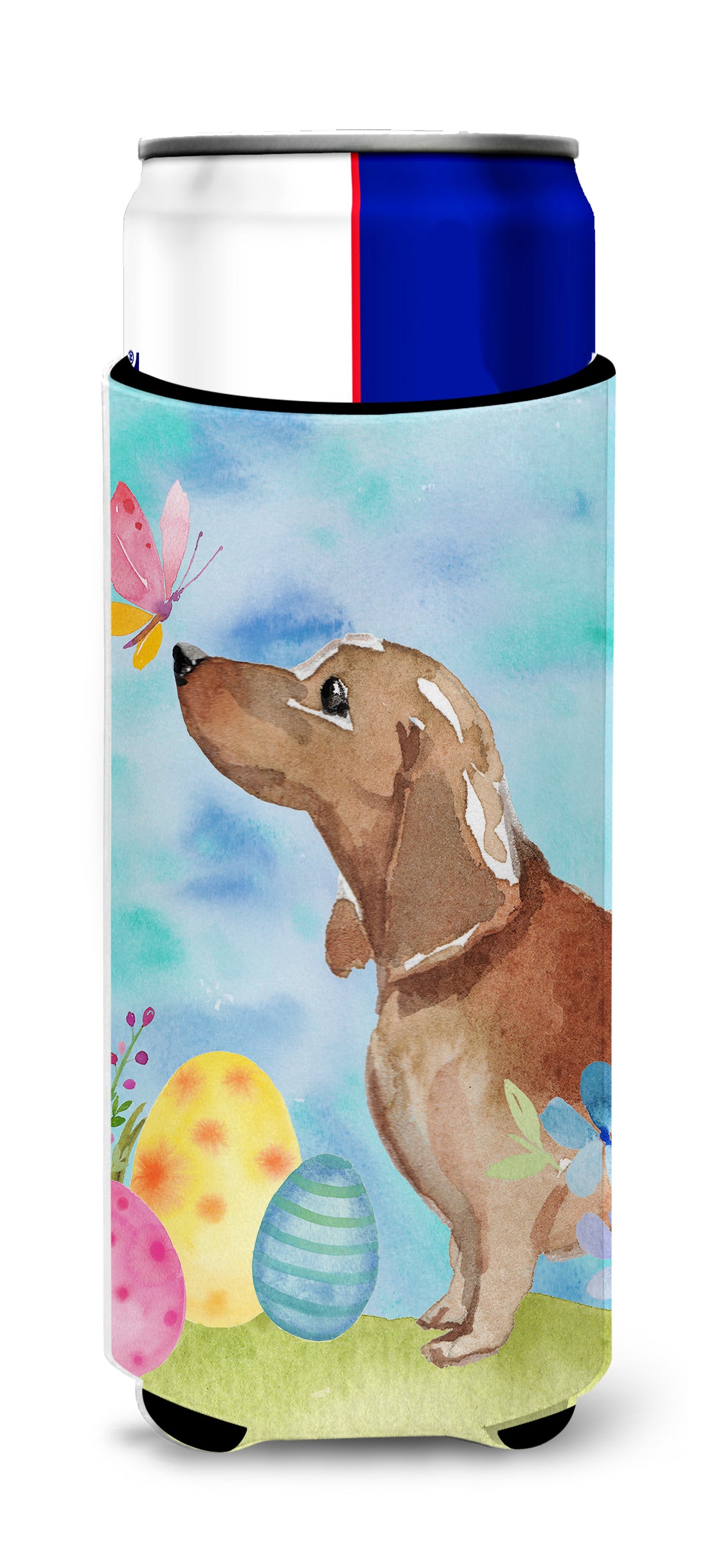 Red Tan Dachshund Easter  Ultra Hugger for slim cans BB9616MUK  the-store.com.
