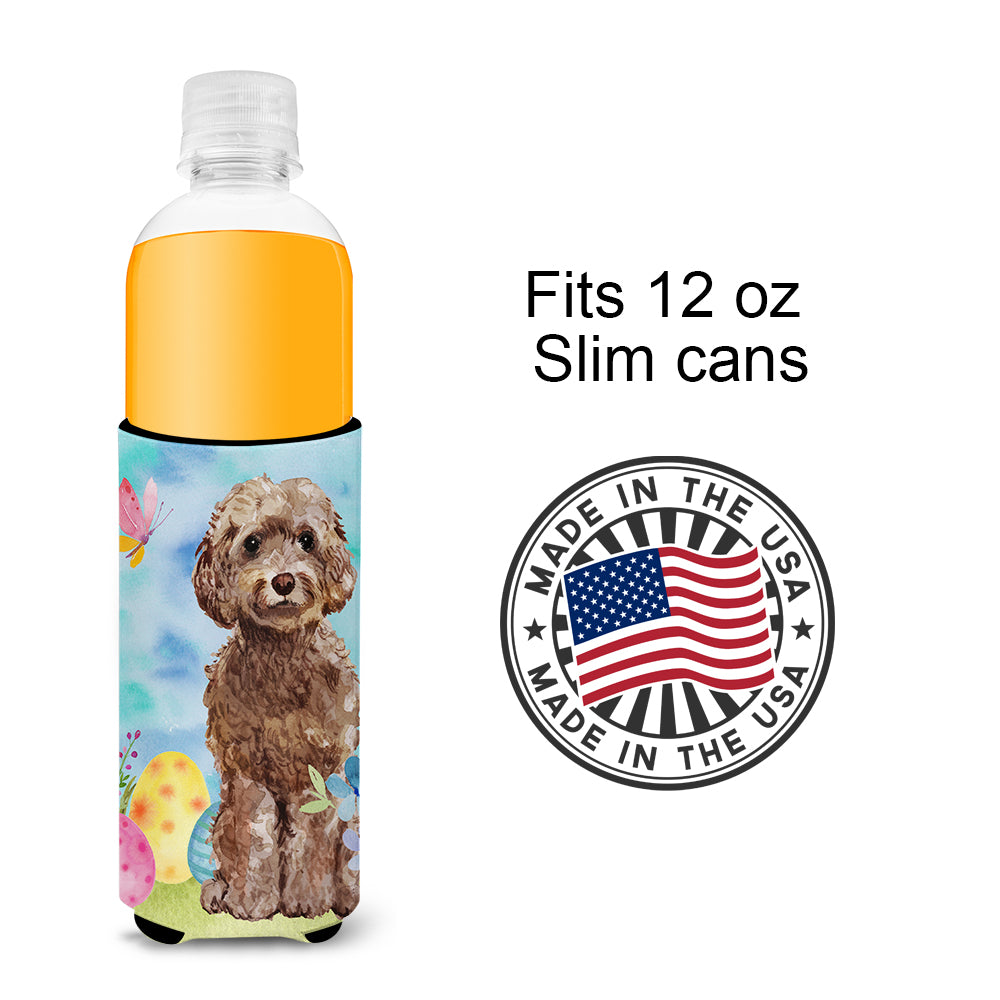 Brown Cockapoo Easter  Ultra Hugger for slim cans BB9619MUK