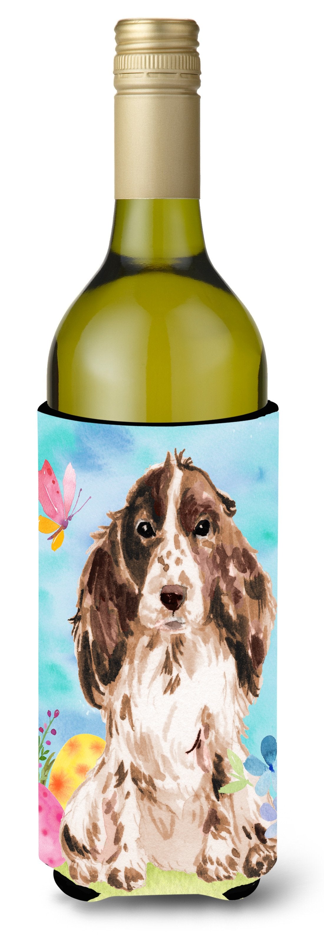 Brown Parti Easter Wine Bottle Beverge Insulator Hugger BB9622LITERK by Caroline&#39;s Treasures