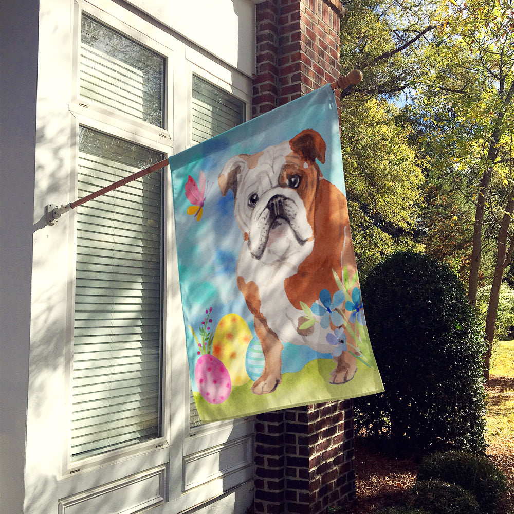 English Bulldog Easter Flag Canvas House Size BB9626CHF  the-store.com.