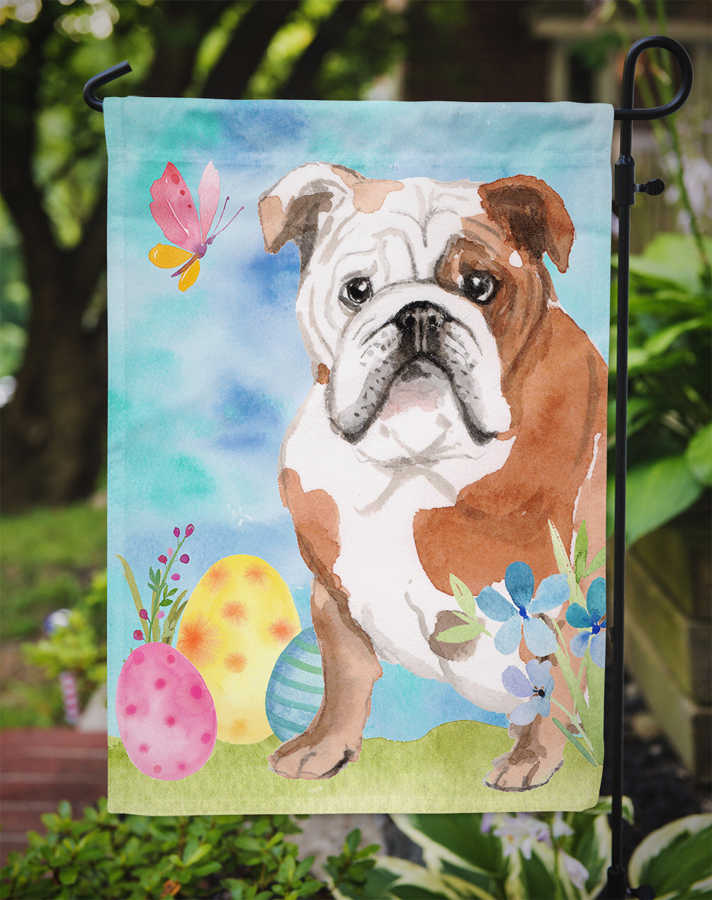 English Bulldog Easter Flag Garden Size BB9626GF