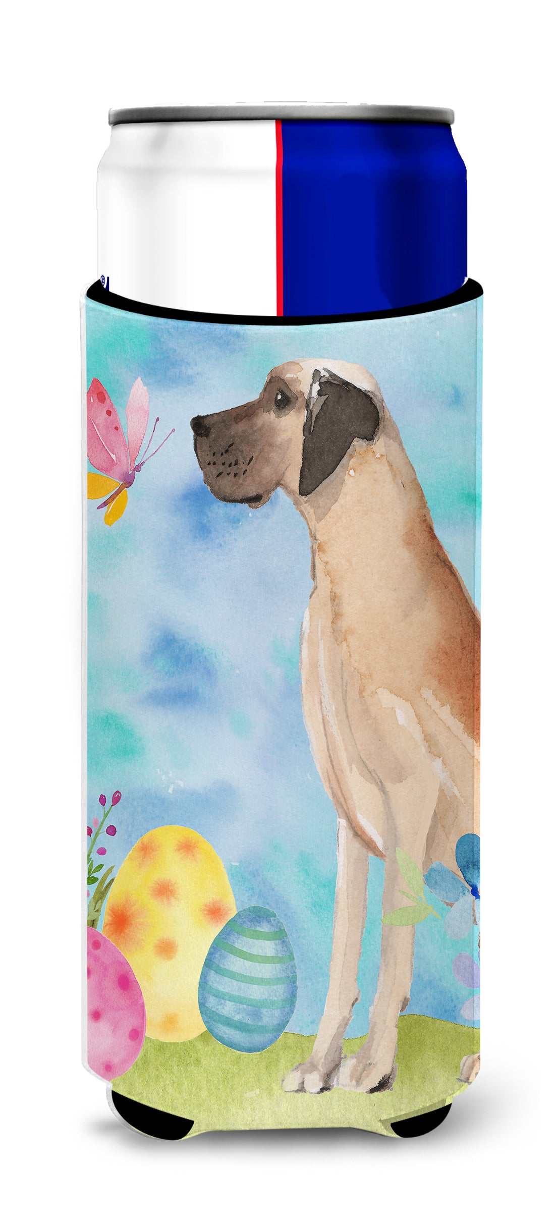 Fawn Natural Great Dane Easter  Ultra Hugger for slim cans BB9628MUK