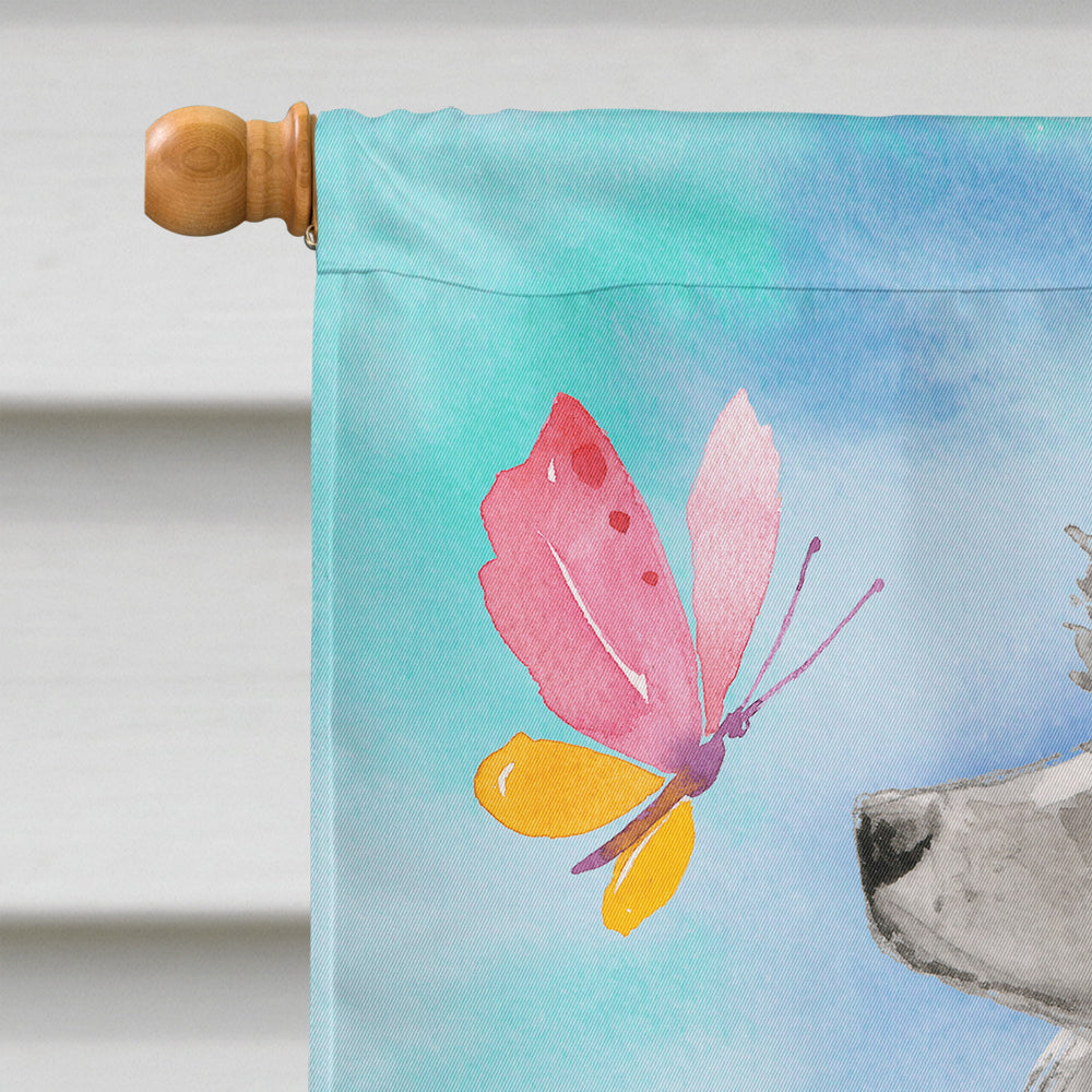 Grey Standard Poodle Easter Flag Canvas House Size BB9629CHF  the-store.com.