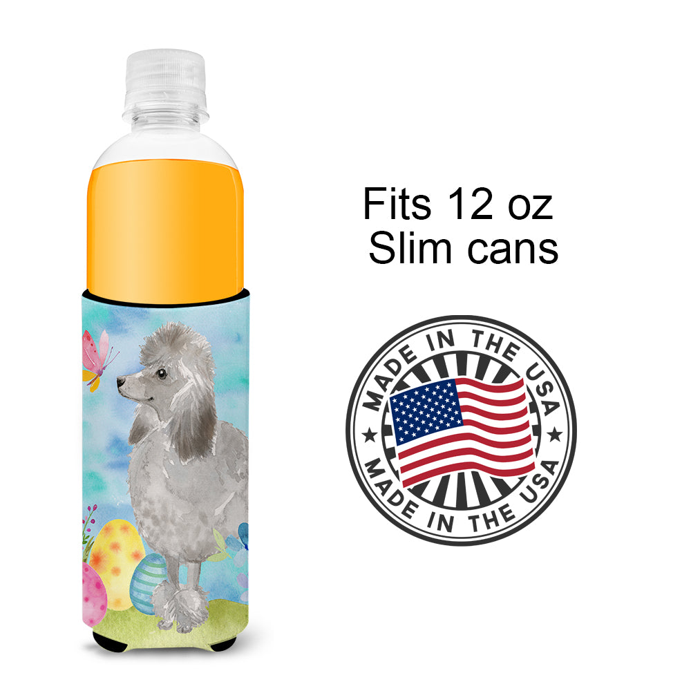 Grey Standard Poodle Easter  Ultra Hugger for slim cans BB9629MUK