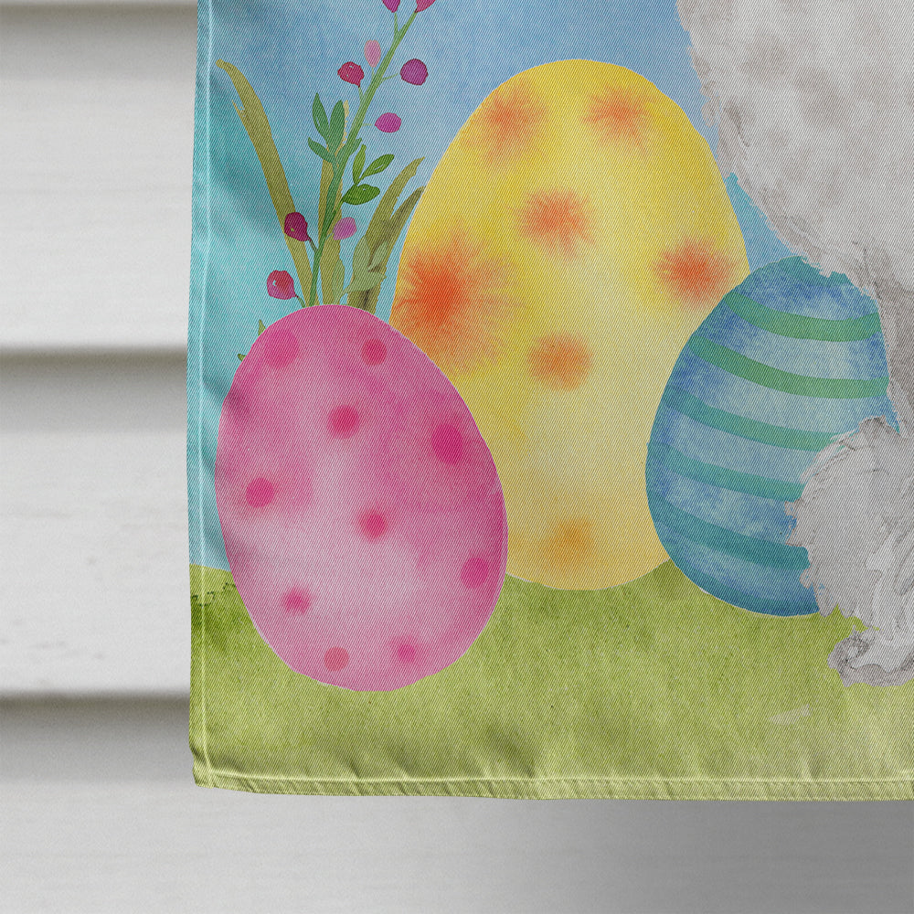 White Standard Poodle Easter Flag Canvas House Size BB9630CHF