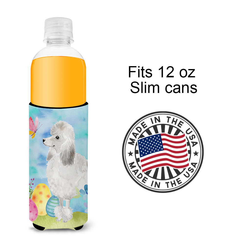 White Standard Poodle Easter  Ultra Hugger for slim cans BB9630MUK
