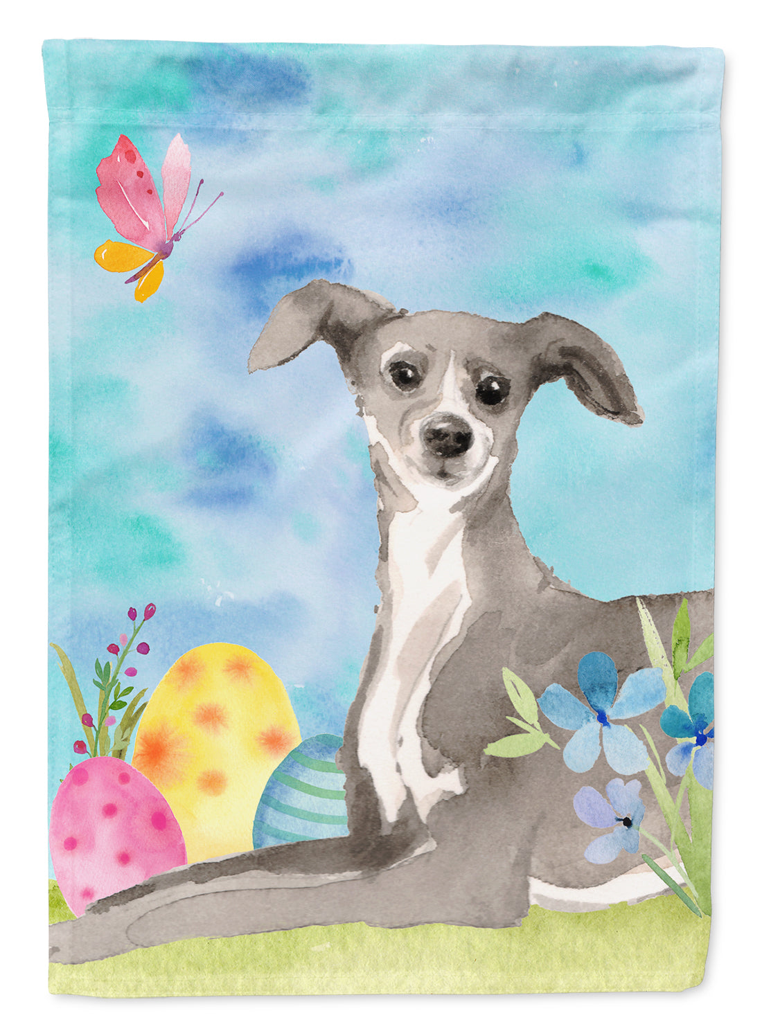 Italian Greyhound Easter Flag Canvas House Size BB9631CHF  the-store.com.