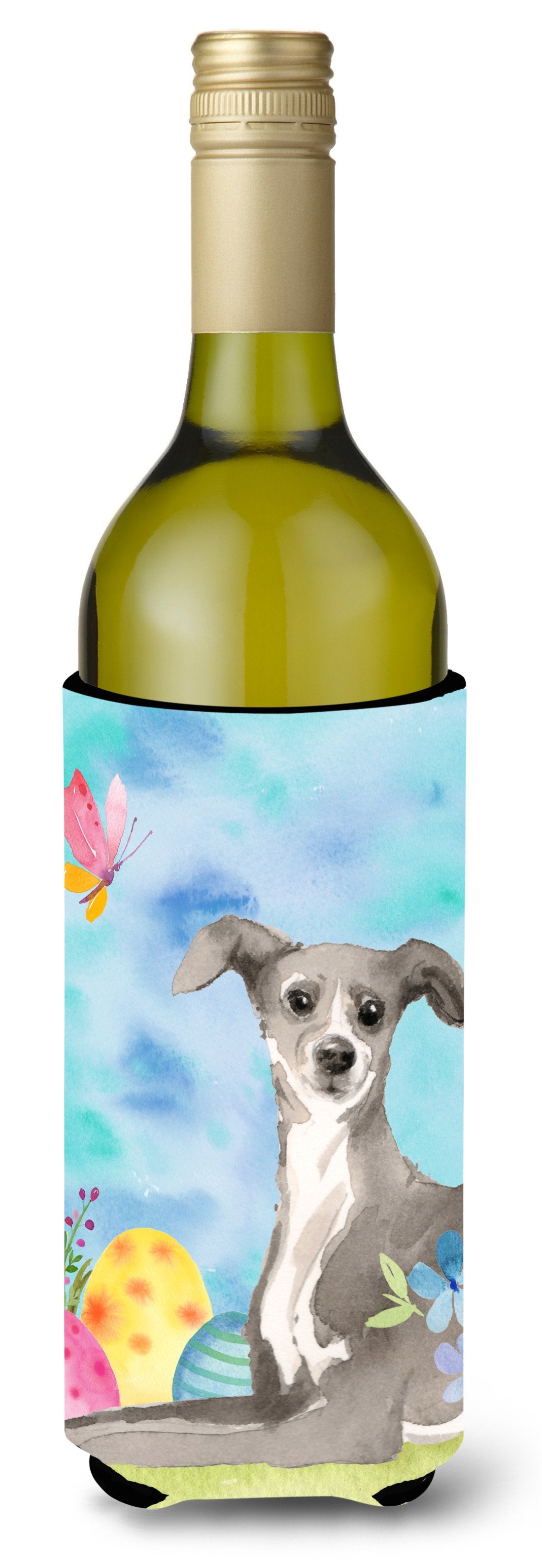 Italian Greyhound Easter Wine Bottle Beverge Insulator Hugger BB9631LITERK by Caroline&#39;s Treasures