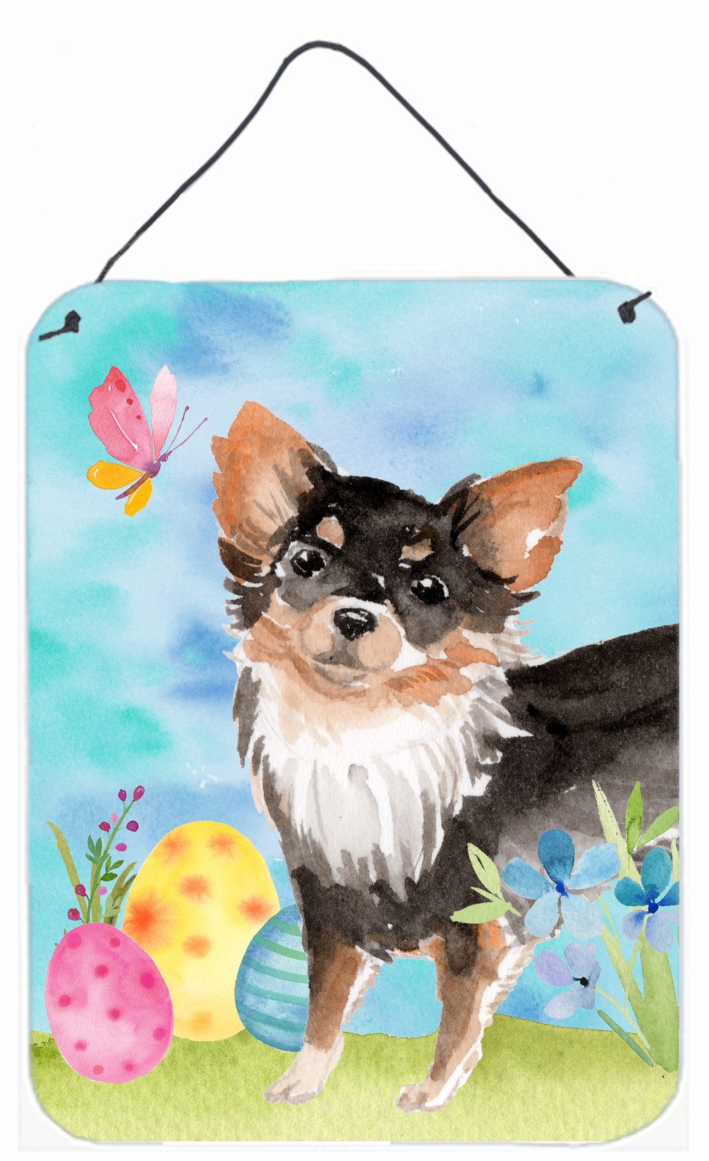 Long Haired Chihuahua Easter Wall or Door Hanging Prints BB9633DS1216 by Caroline&#39;s Treasures