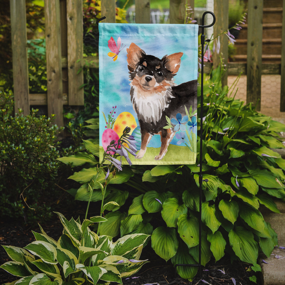Caroline's Treasures Long Haired Chihuahua Easter Garden Flag - Outdoor Decorative Yard Flag BB9633GF