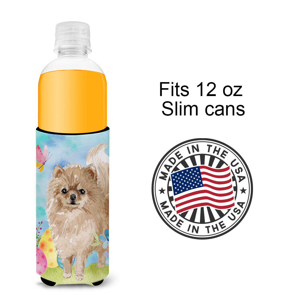 Pomeranian Easter  Ultra Hugger for slim cans BB9634MUK