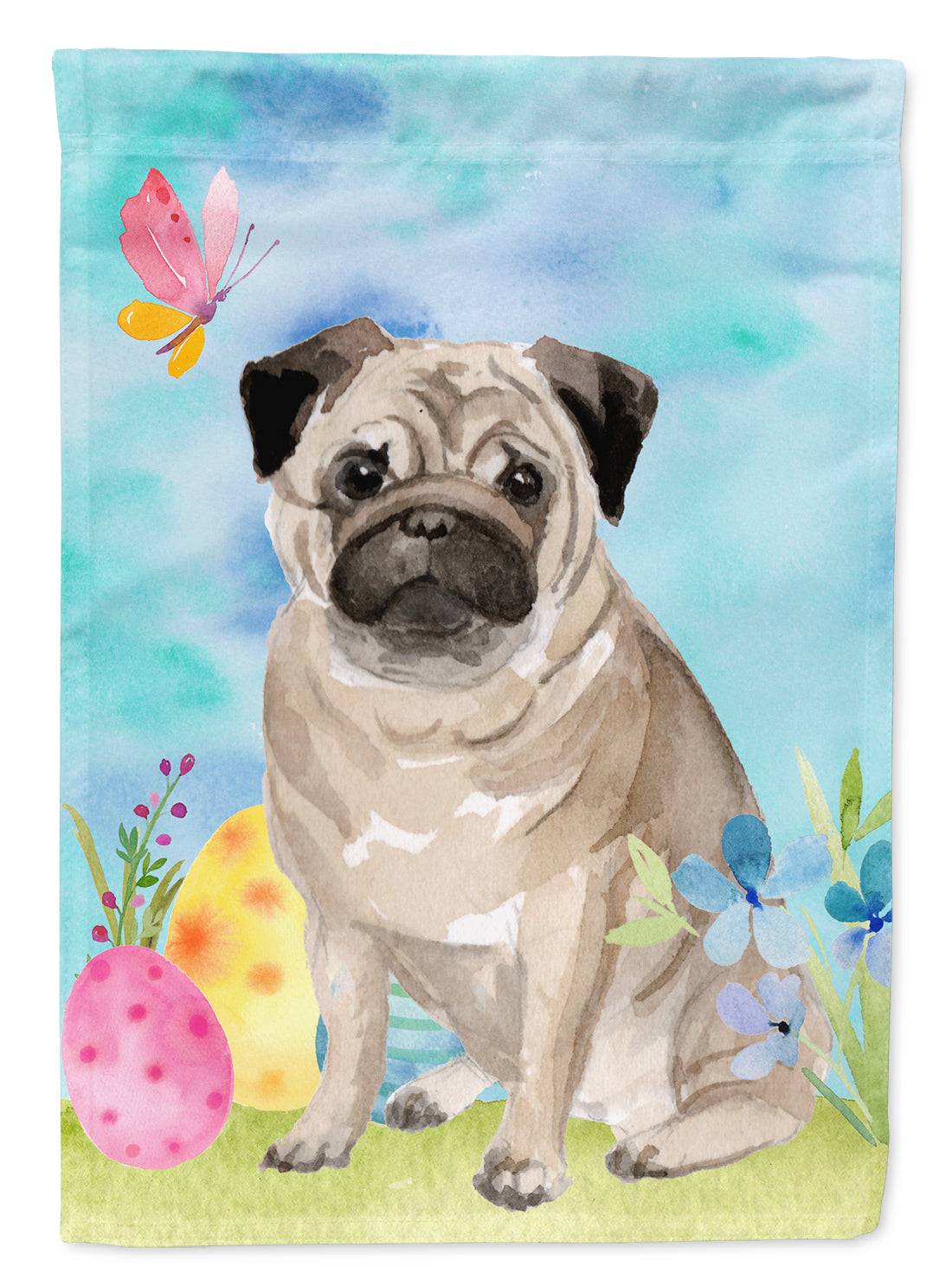 Fawn Pug Easter Flag Garden Size BB9635GF  the-store.com.