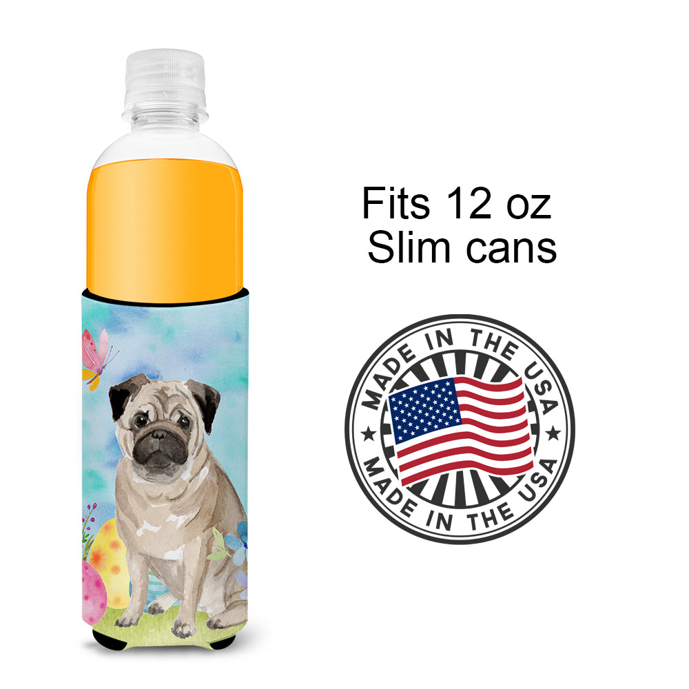 Fawn Pug Easter  Ultra Hugger for slim cans BB9635MUK