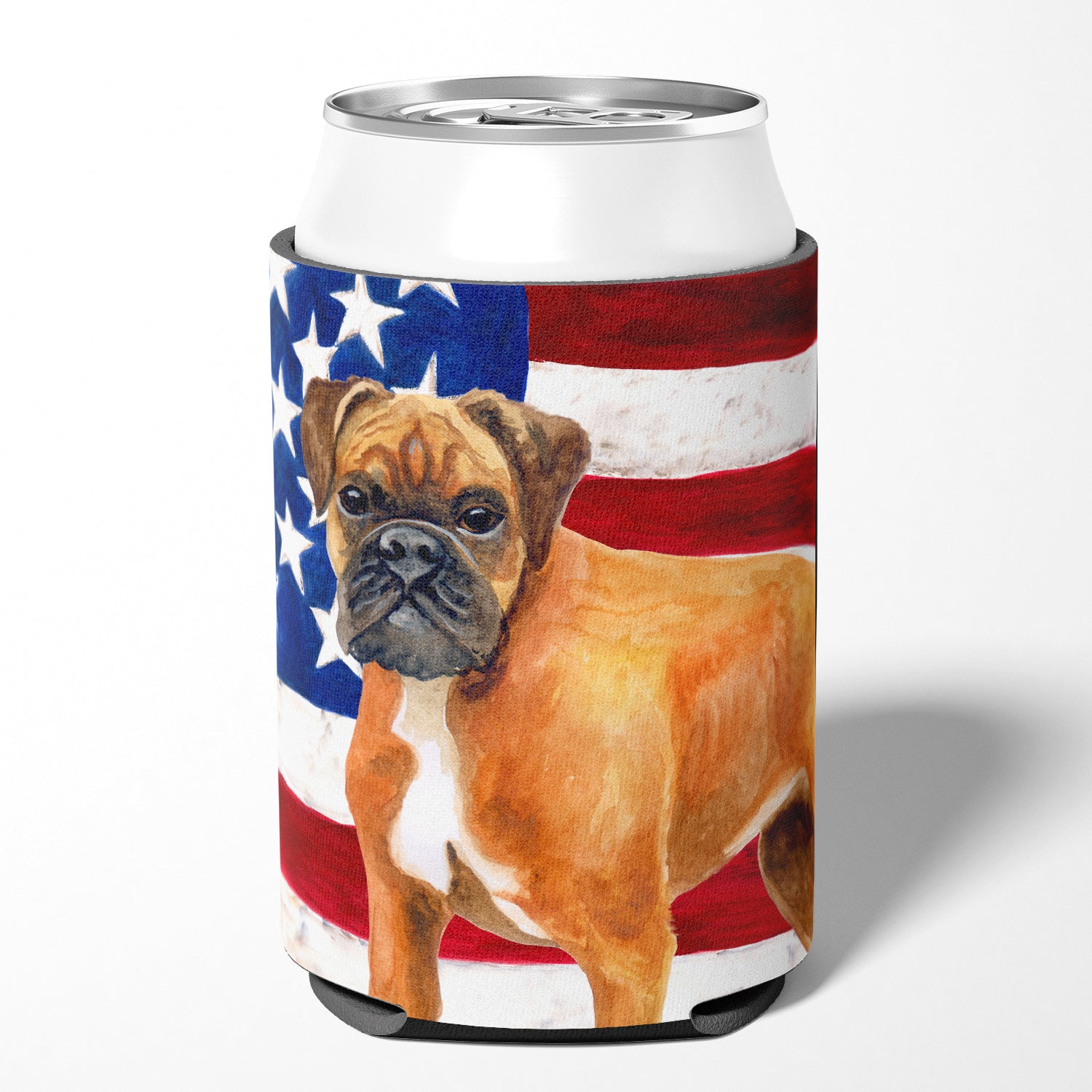 German Boxer Patriotic Can or Bottle Hugger BB9640CC  the-store.com.