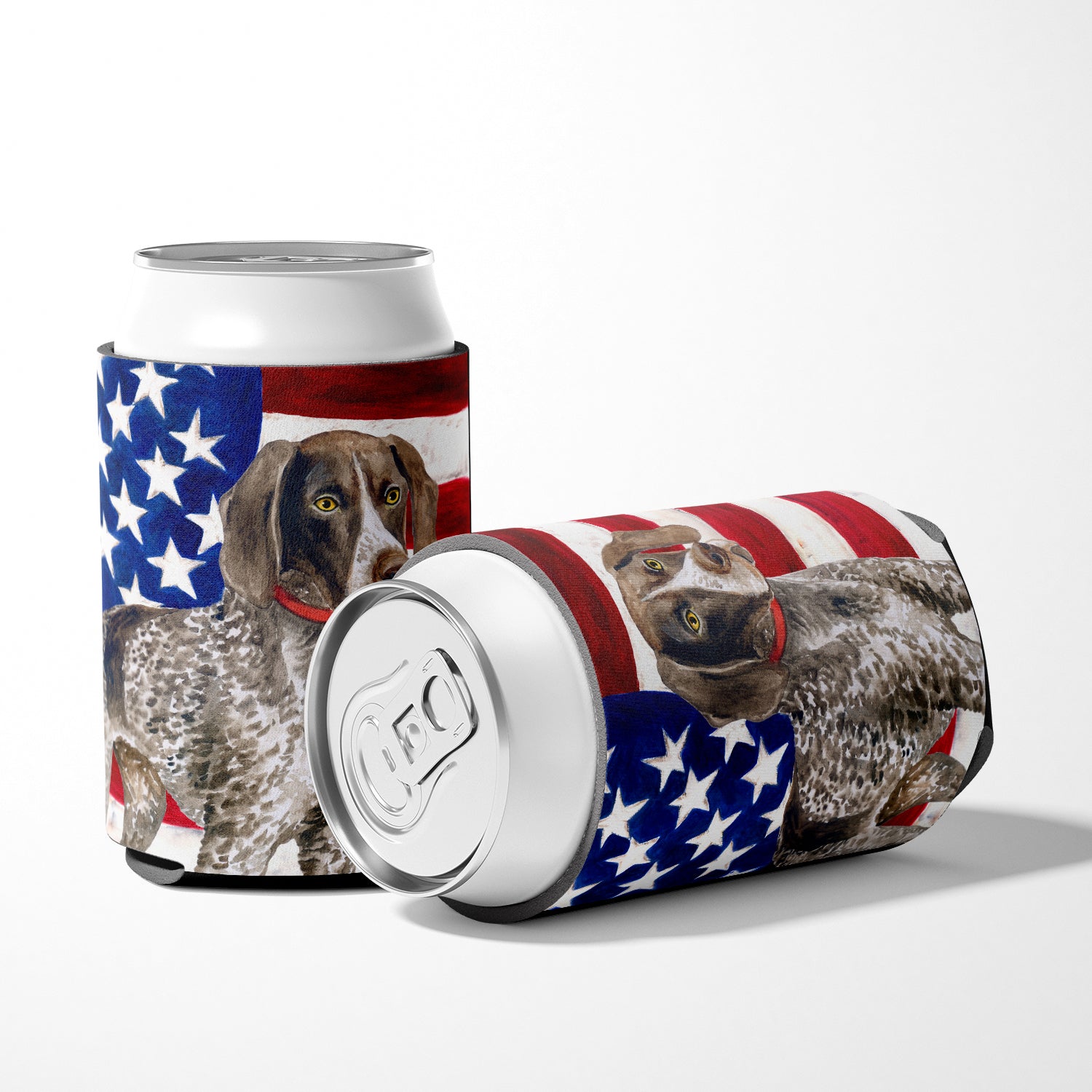 German Shorthaired Pointer Patriotic Can or Bottle Hugger BB9641CC