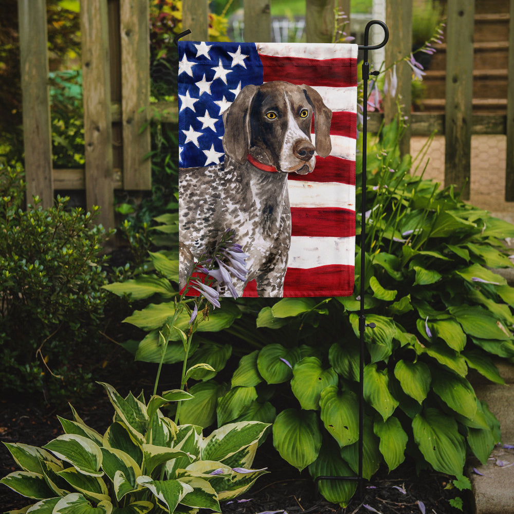 German Shorthaired Pointer Patriotic Flag Garden Size BB9641GF  the-store.com.