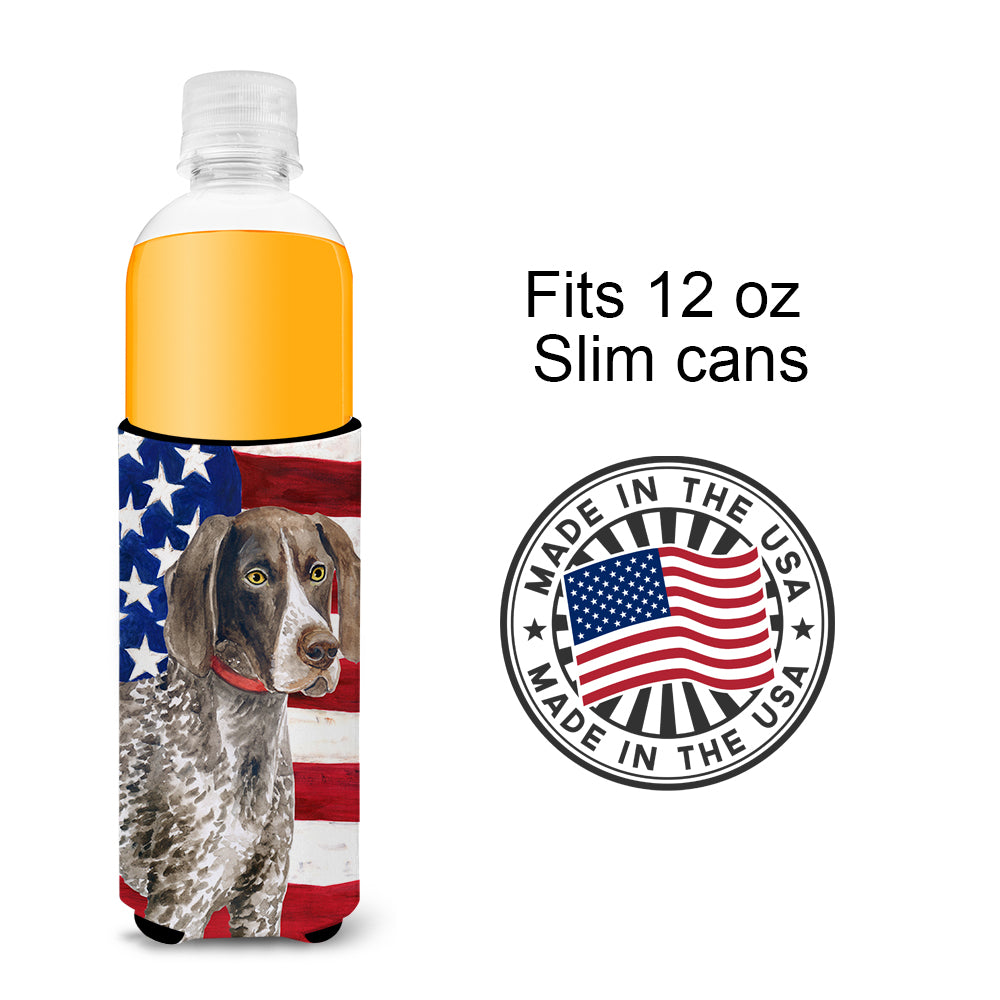 German Shorthaired Pointer Patriotic  Ultra Hugger for slim cans BB9641MUK